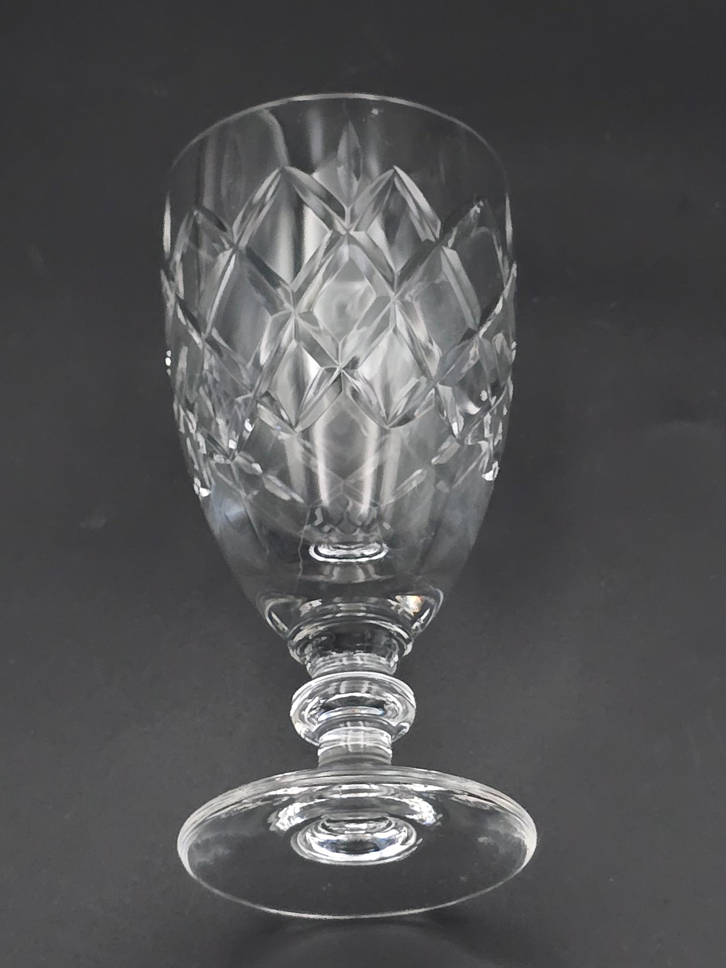 Set of 5 Webb Corbett Clifton Pattern Crystal liqueur glasses. 100ml.