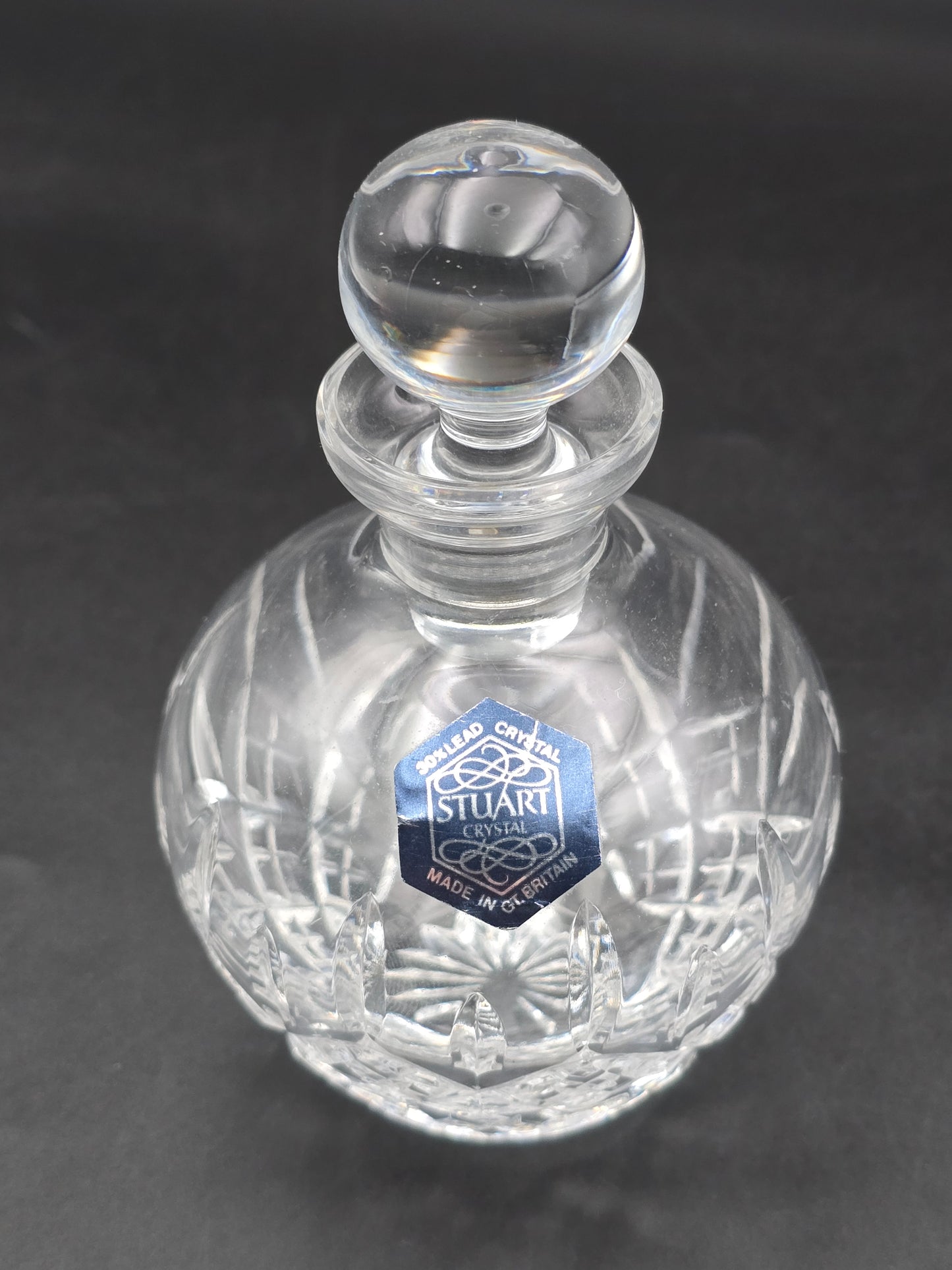 Stuart Crystal Shaftesbury Pattern Perfume scent bottle
