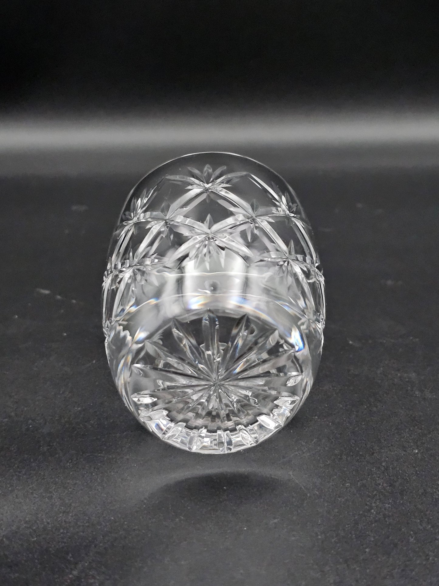 Set of 6 small Crystal Vodka or shot glasses. 7.5cm