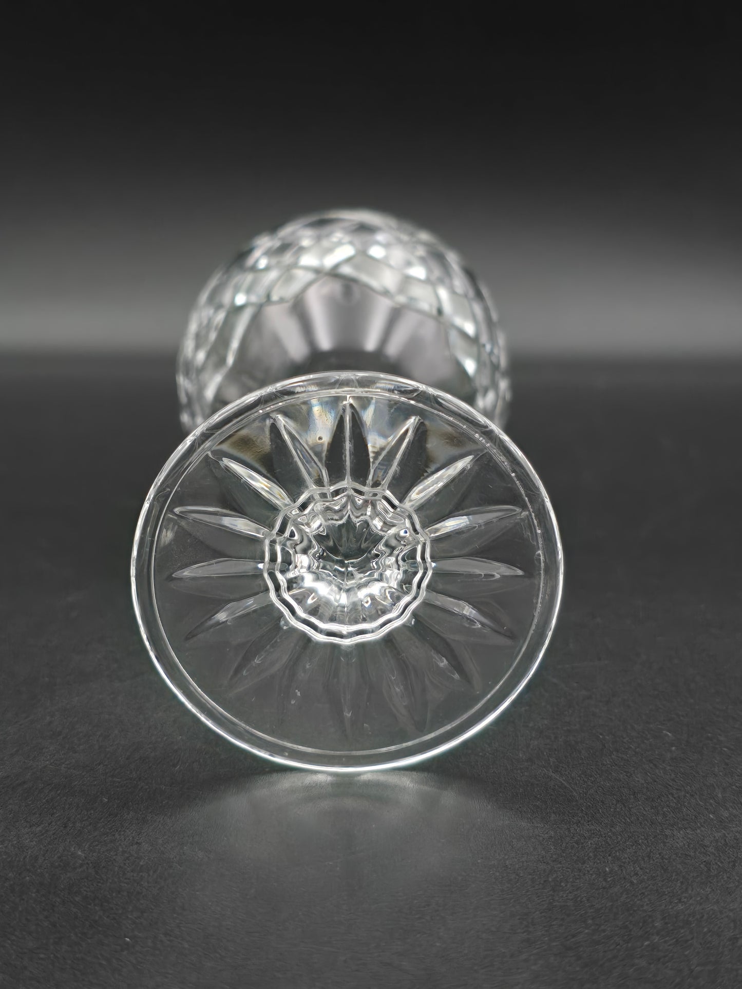 Set of 6 Large Vintage Crystal wine glasses. 300ml