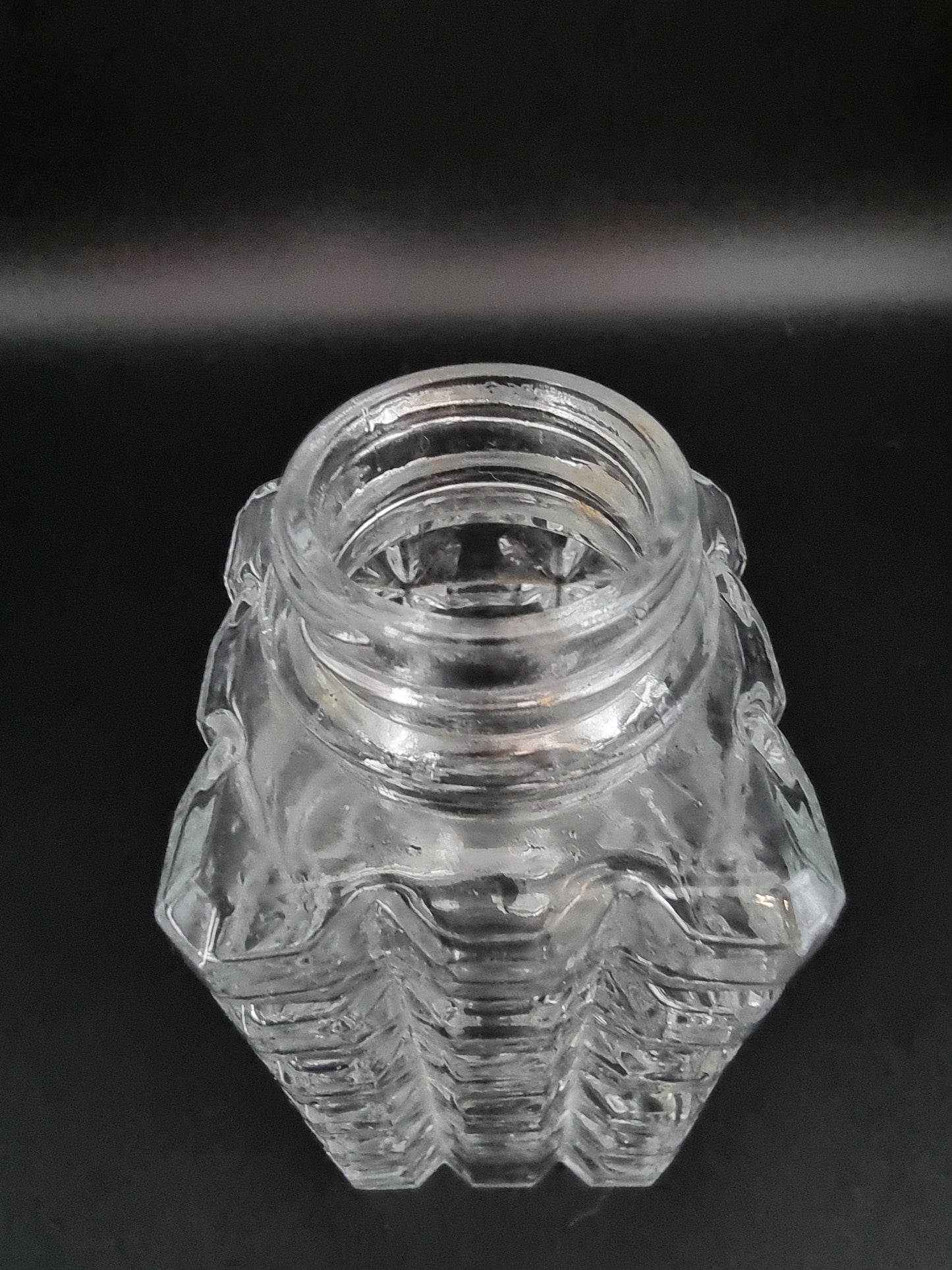 Vintage textured glass sugar shaker