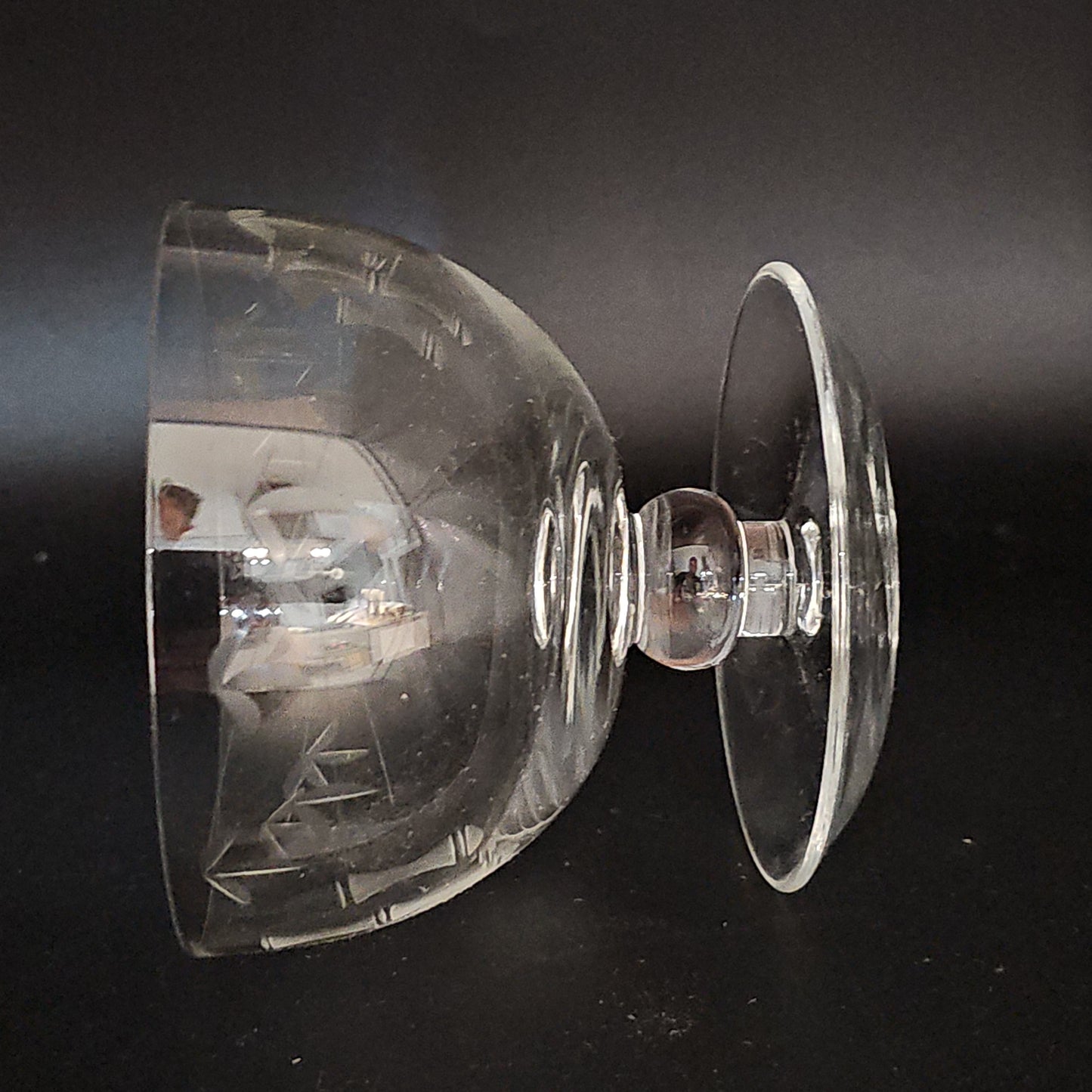 Set of 6 Crystal Noritake Bamboo Ice cream Sundae bowls.