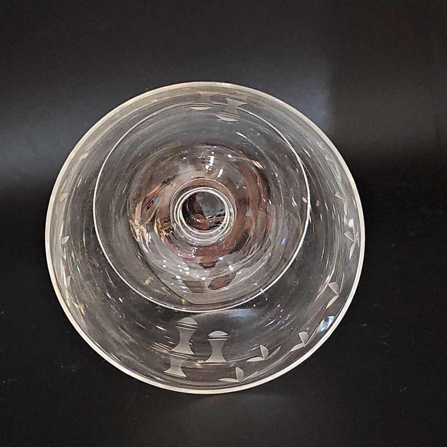Set of 6 Crystal Noritake Bamboo Ice cream Sundae bowls.