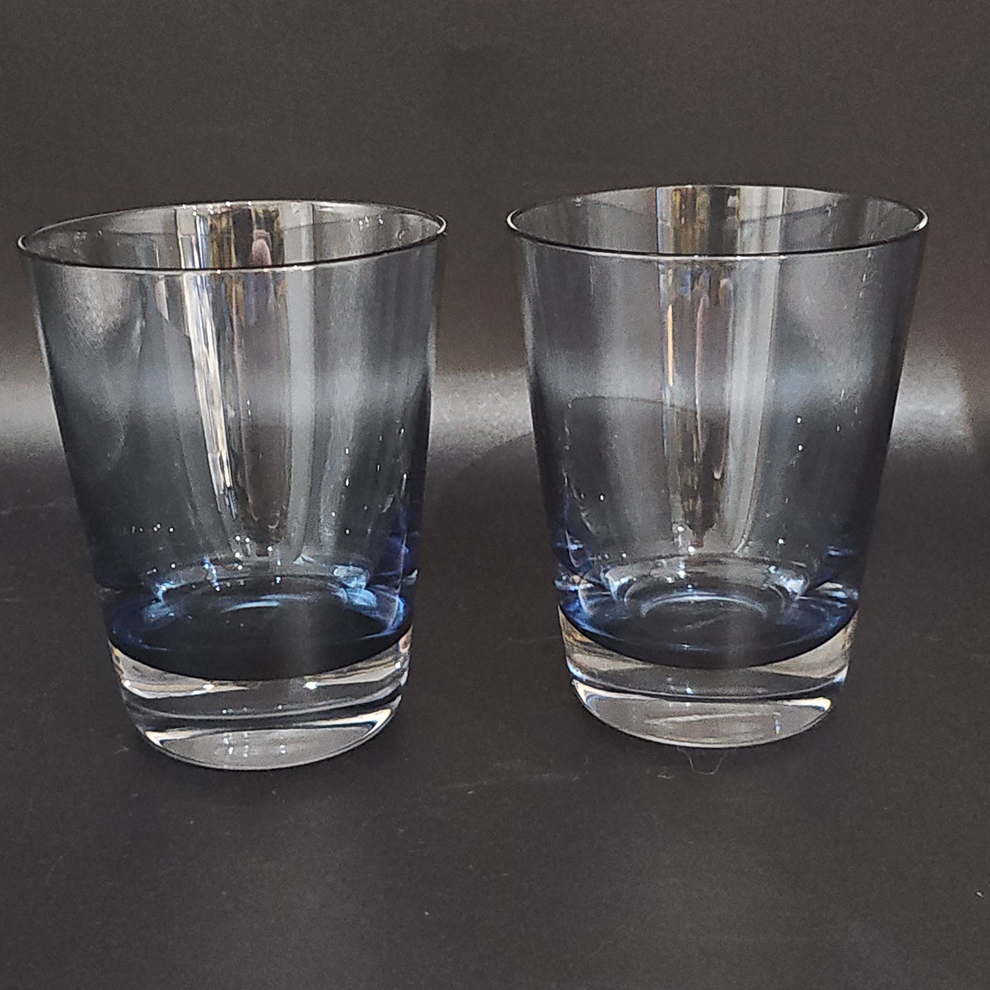 Pair of Villeroy and Boch Blue Crystal tumblers. 300ml