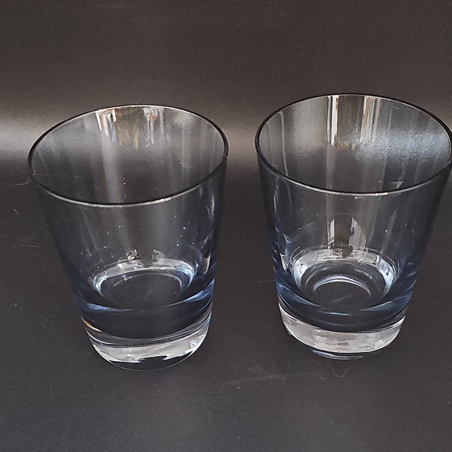 Pair of Villeroy and Boch Blue Crystal tumblers. 300ml