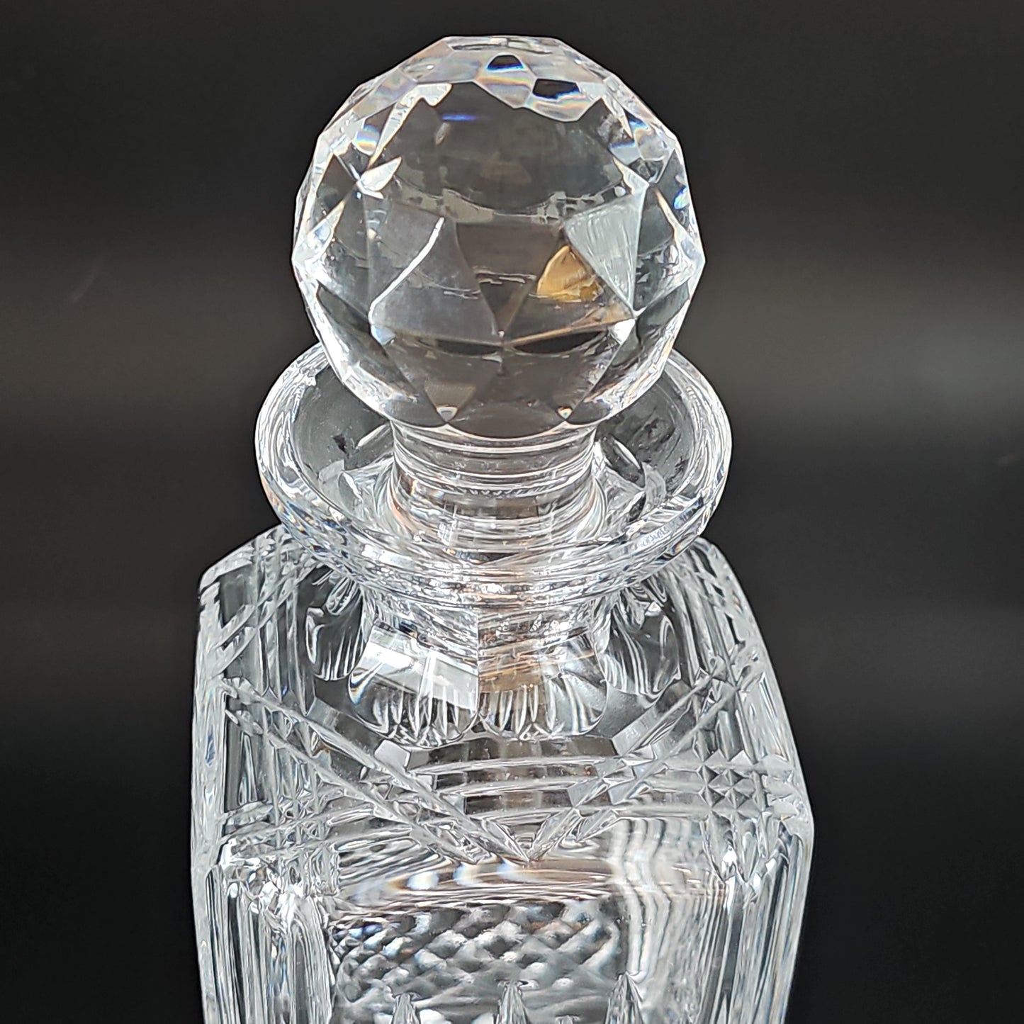 Stuart Crystal Manhattan Pattern Decanter