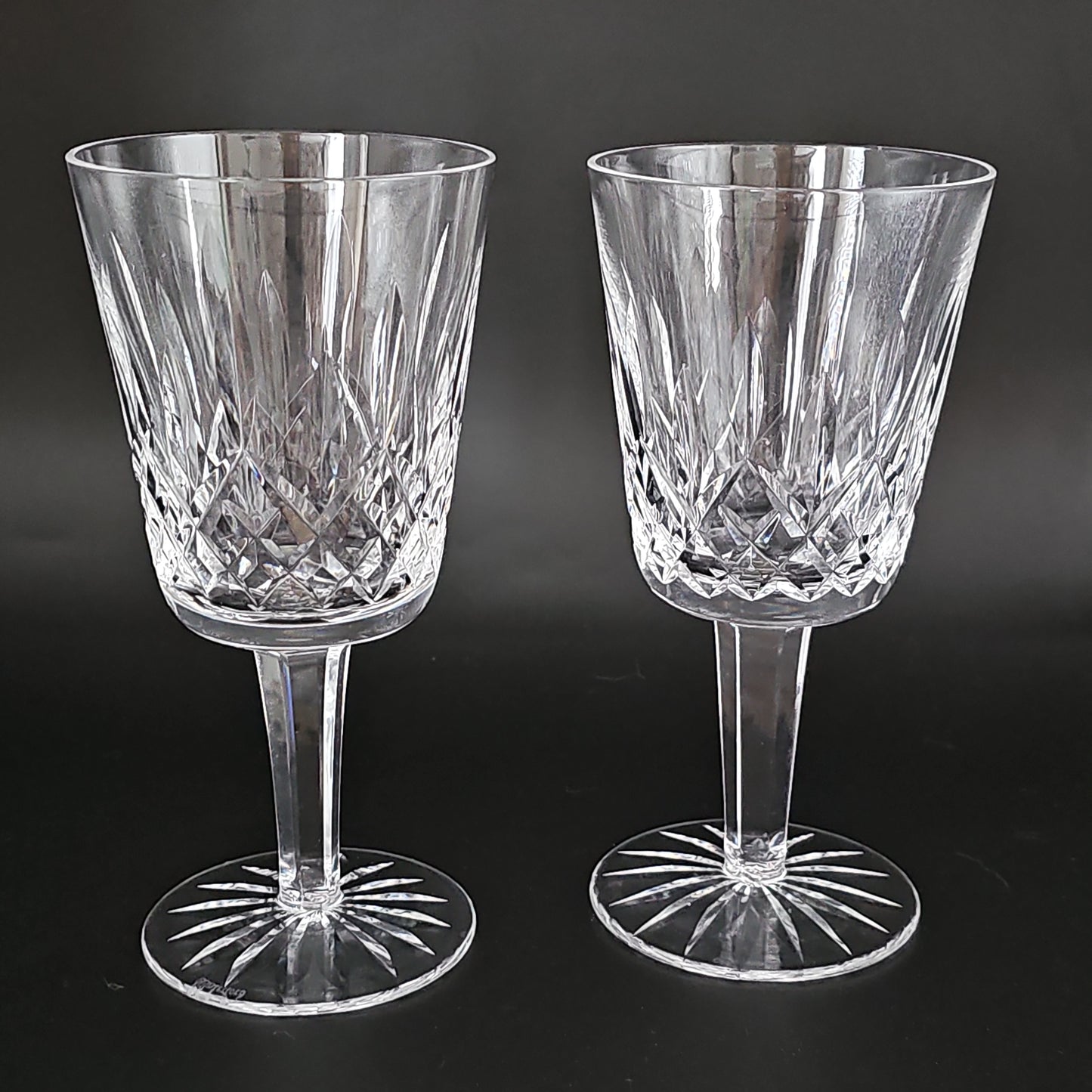 Stunning Large Waterford Lismore Wine glasses.