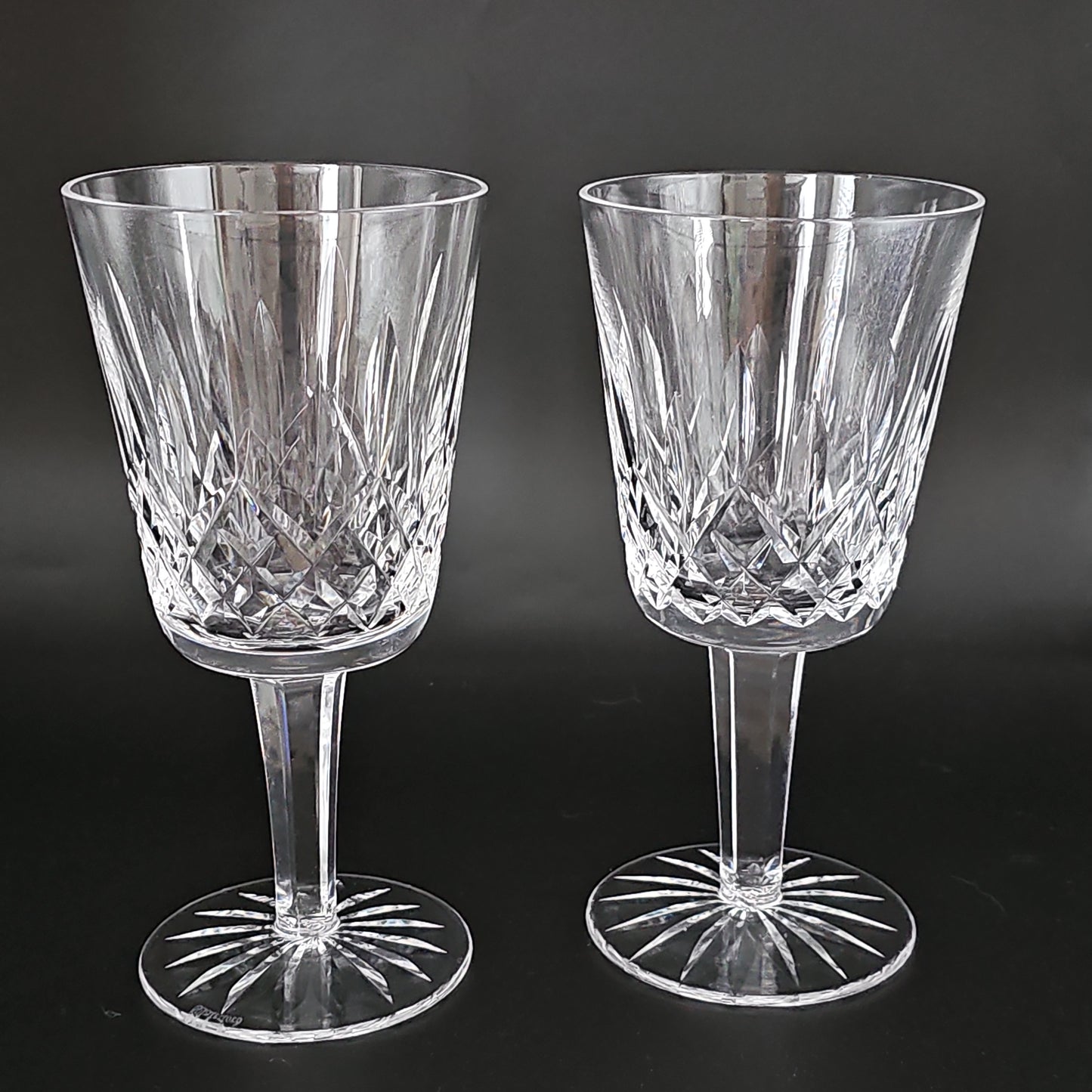 Stunning Large Waterford Lismore Wine glasses.