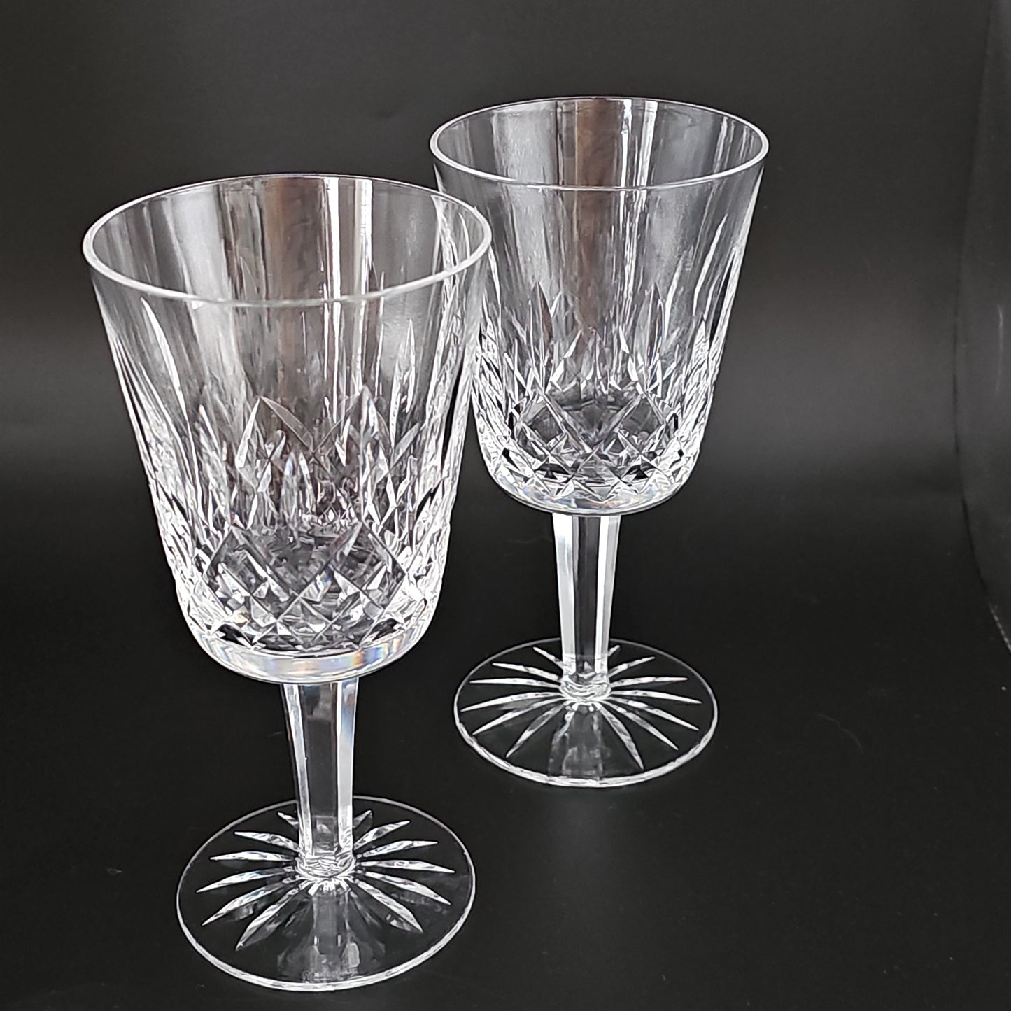 Stunning Large Waterford Lismore Wine glasses.