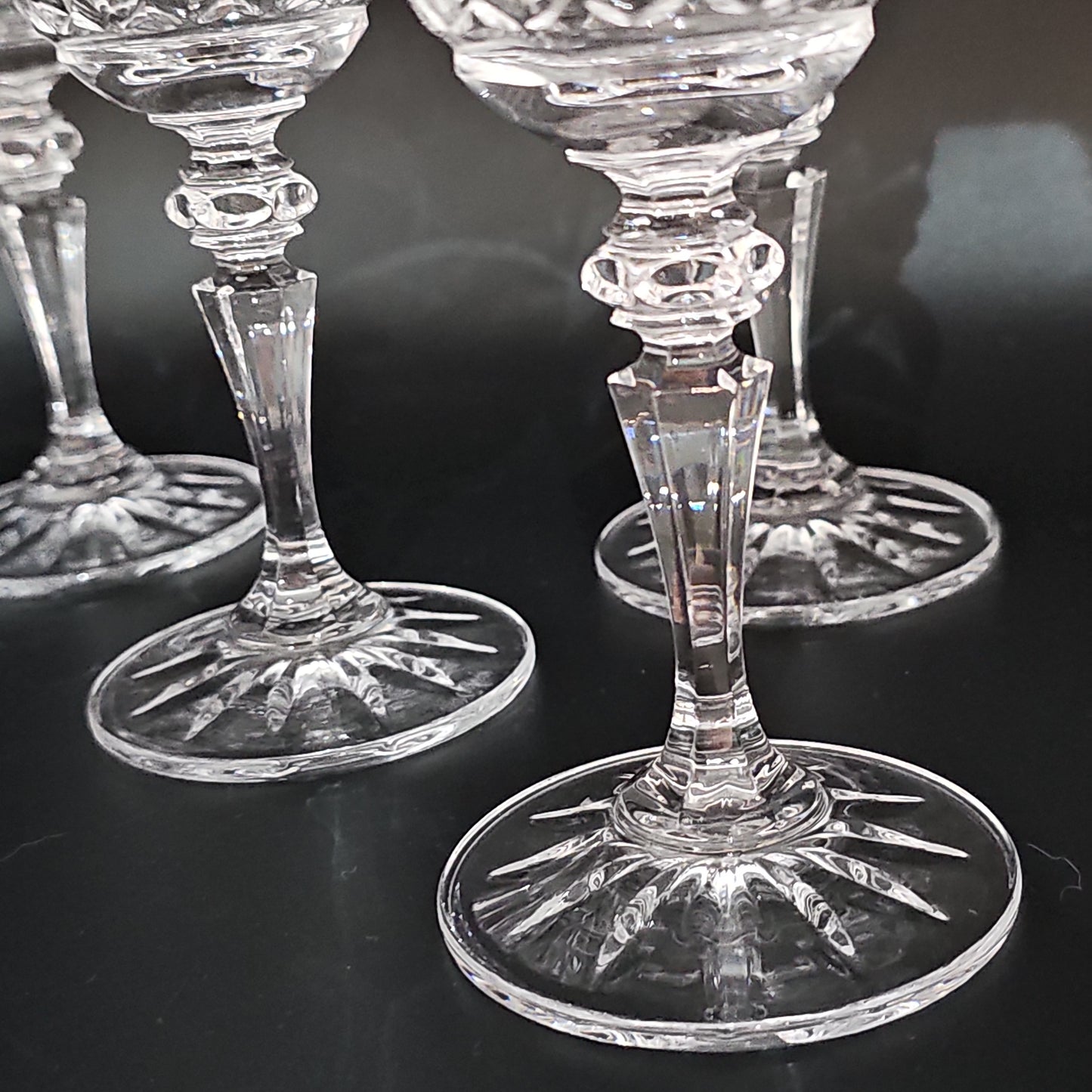 Galway Crystal Leah Pattern Wine Glasses x 5. 175ml