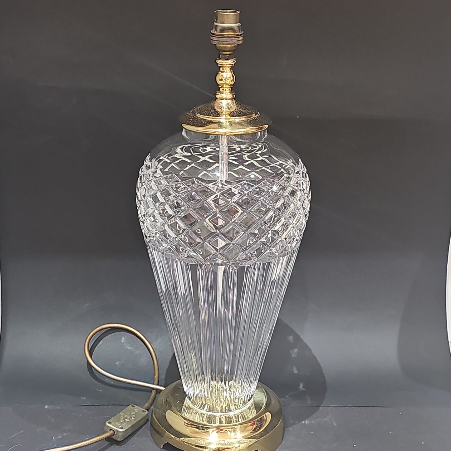 Large Waterford Crystal Belline Lamp. 48cm