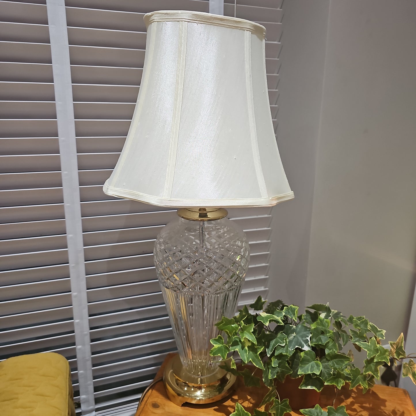 Large Waterford Crystal Belline Lamp. 48cm