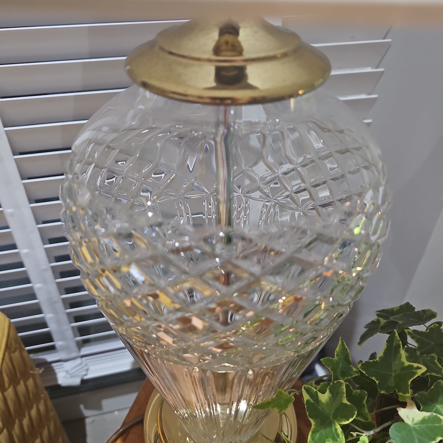 Large Waterford Crystal Belline Lamp. 48cm