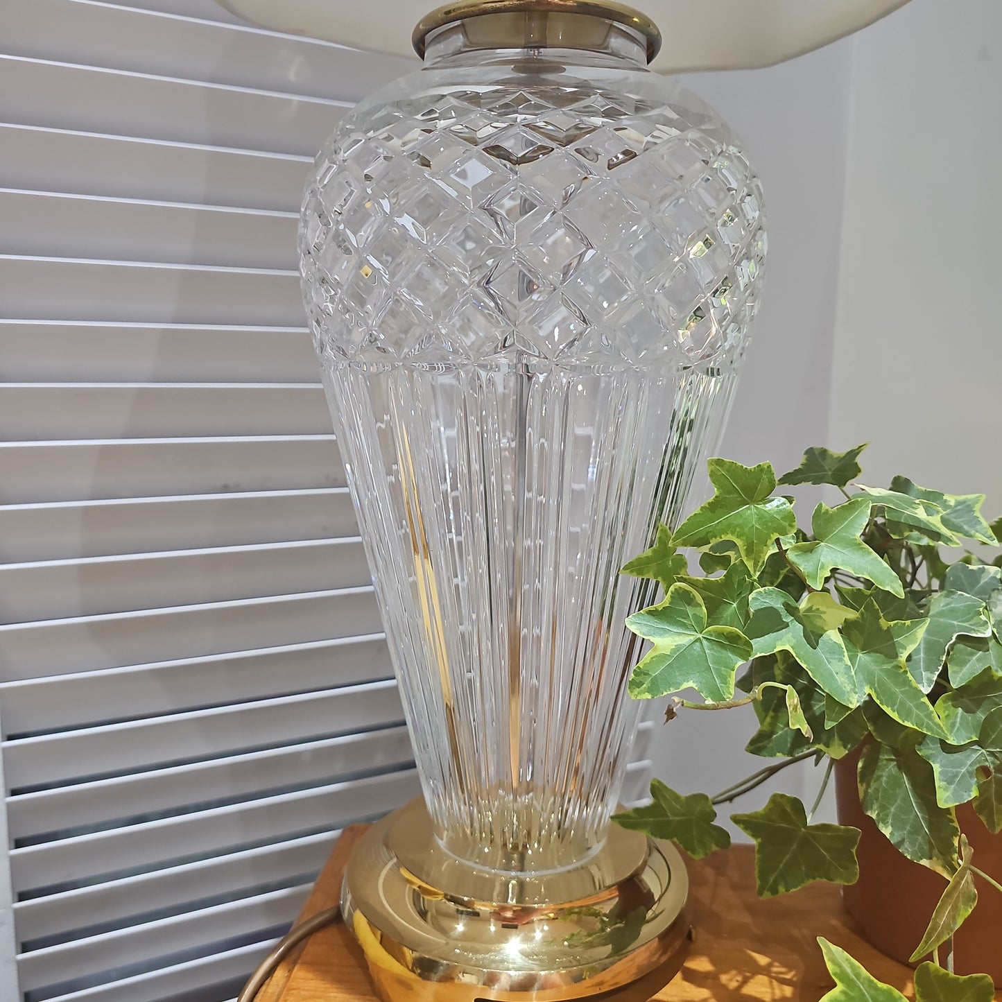 Large Waterford Crystal Belline Lamp. 48cm