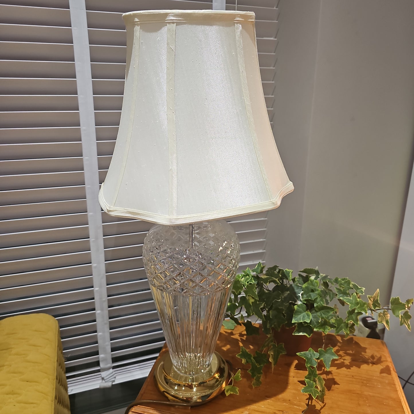 Large Waterford Crystal Belline Lamp. 48cm