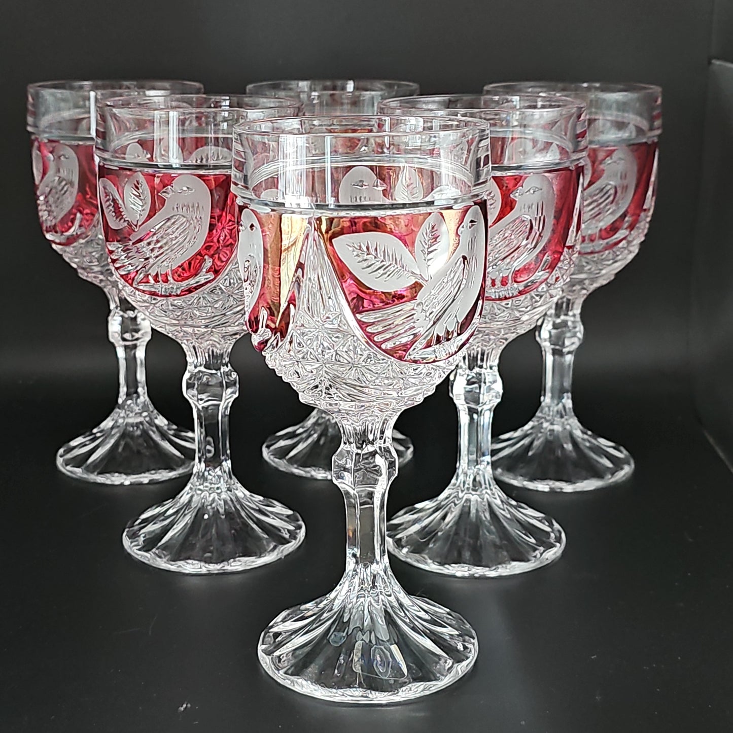 Nachtmann Amaris Large Crystal Wine Goblets. Set of 6. 275ml