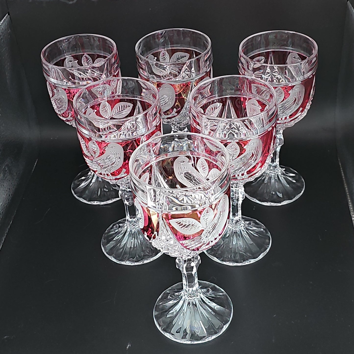 Nachtmann Amaris Large Crystal Wine Goblets. Set of 6. 275ml