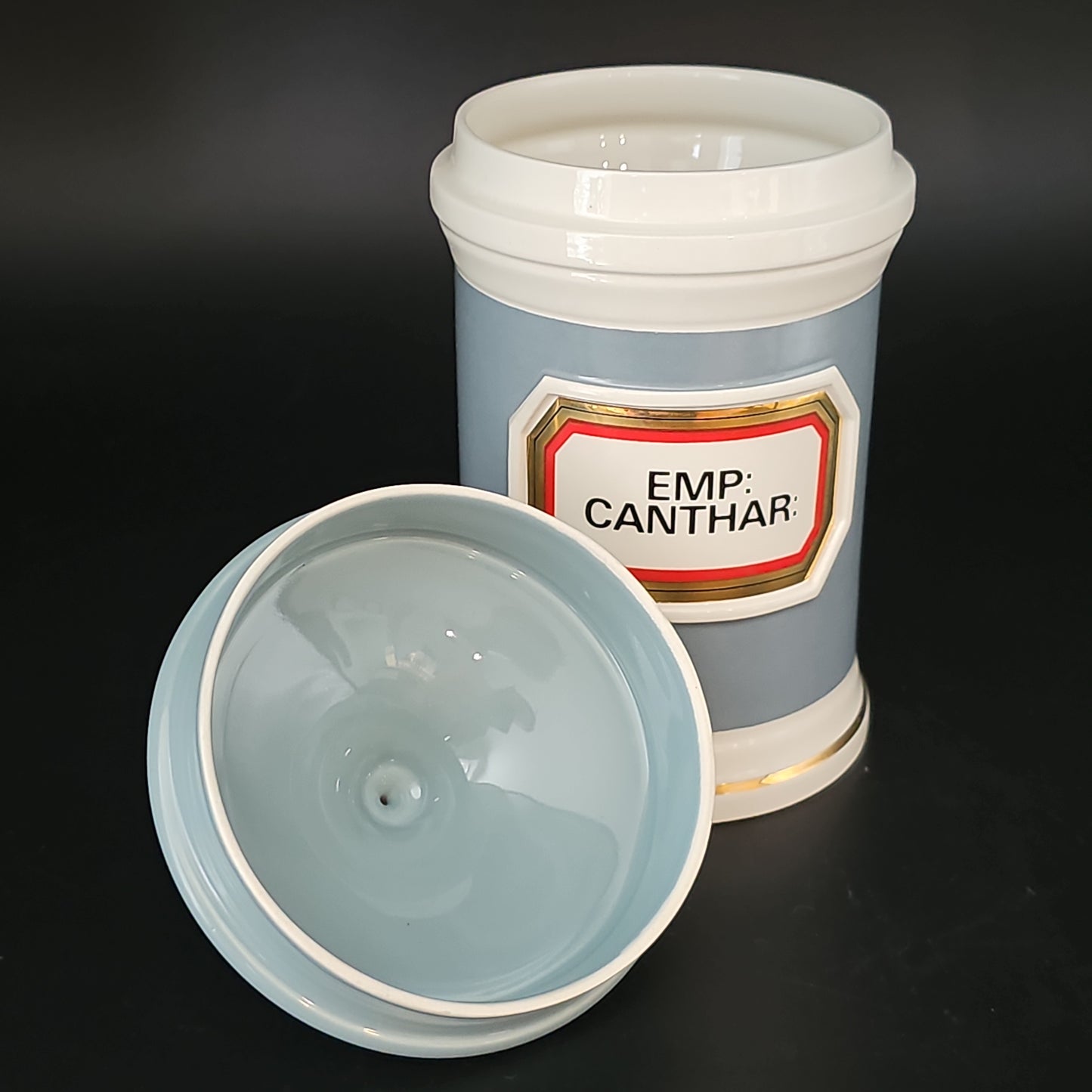 Rare Antique Style Gladstone Pottery Museum Chalsyn Ltd Apothecary Pharmacy Jar. Emp Cantthar