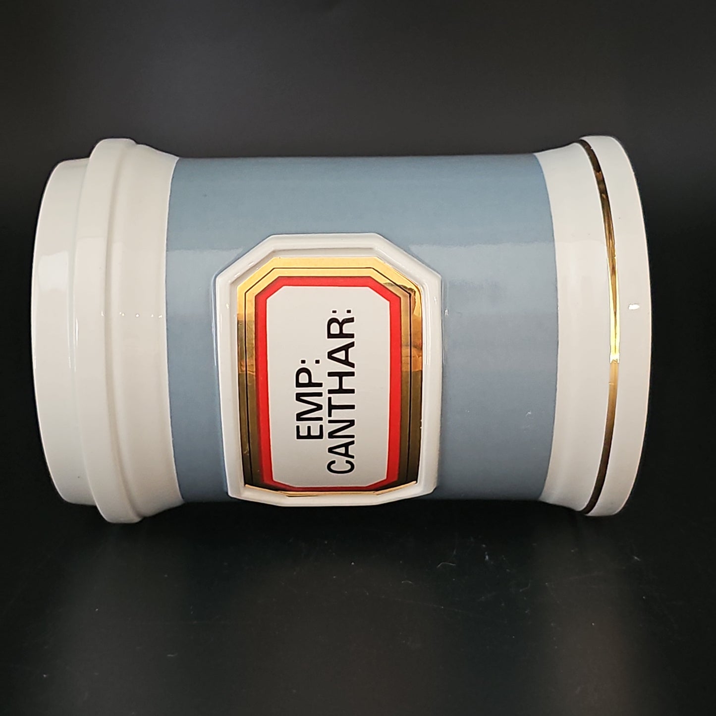 Rare Antique Style Gladstone Pottery Museum Chalsyn Ltd Apothecary Pharmacy Jar. Emp Cantthar