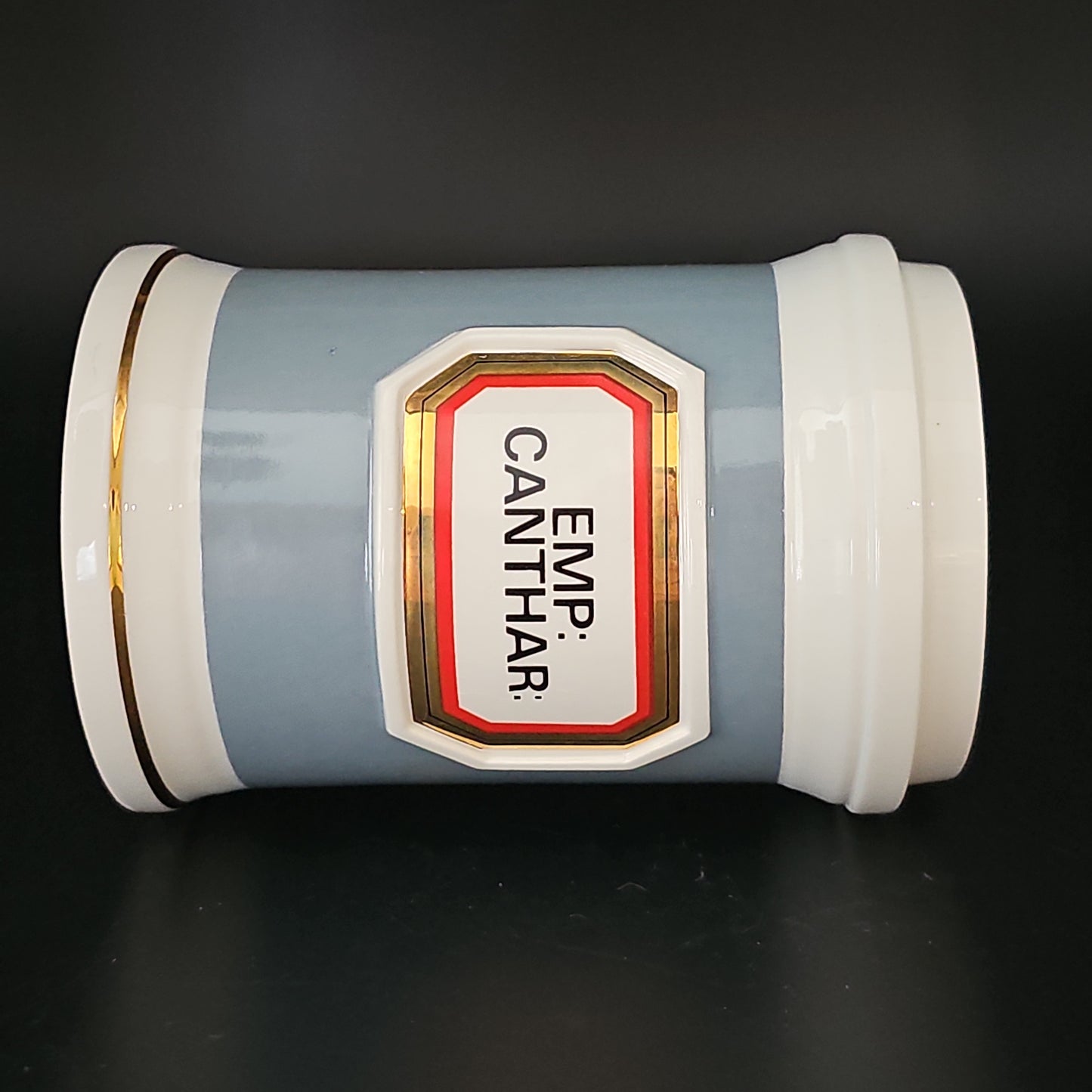 Rare Antique Style Gladstone Pottery Museum Chalsyn Ltd Apothecary Pharmacy Jar. Emp Cantthar