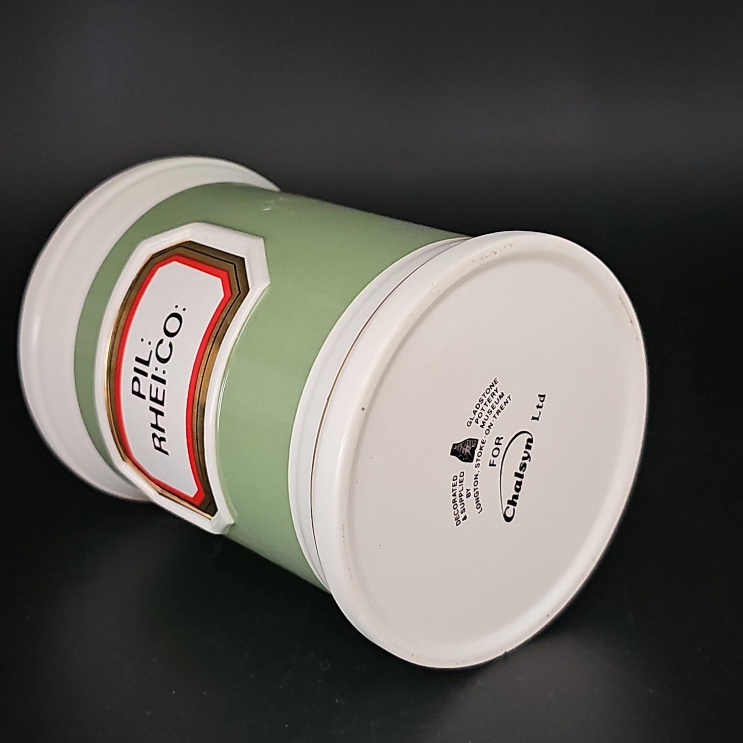 Rare Antique Style Gladstone Pottery Museum Chalsyn Ltd Apothecary Pharmacy Jar.PIL RHEI CO