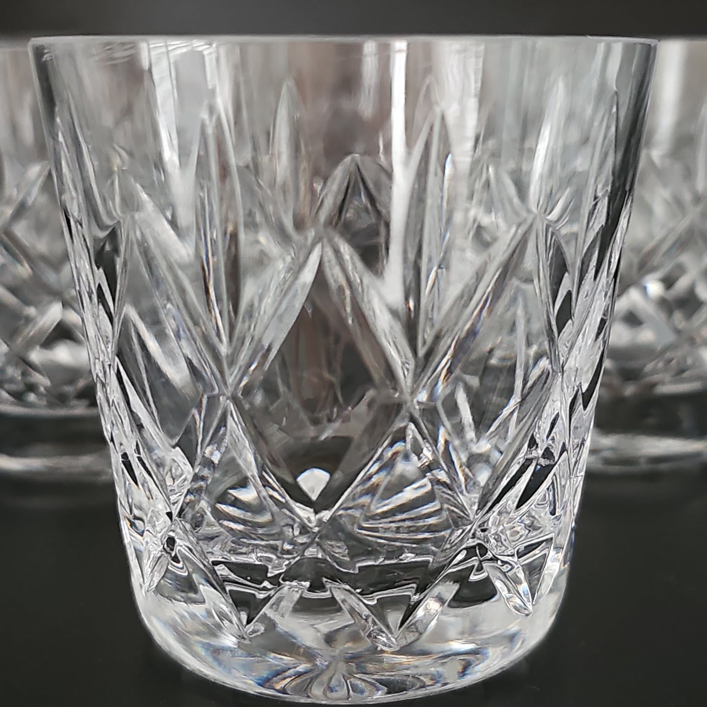 Set of 6 Small vintage Crystal tumblers. 6oz