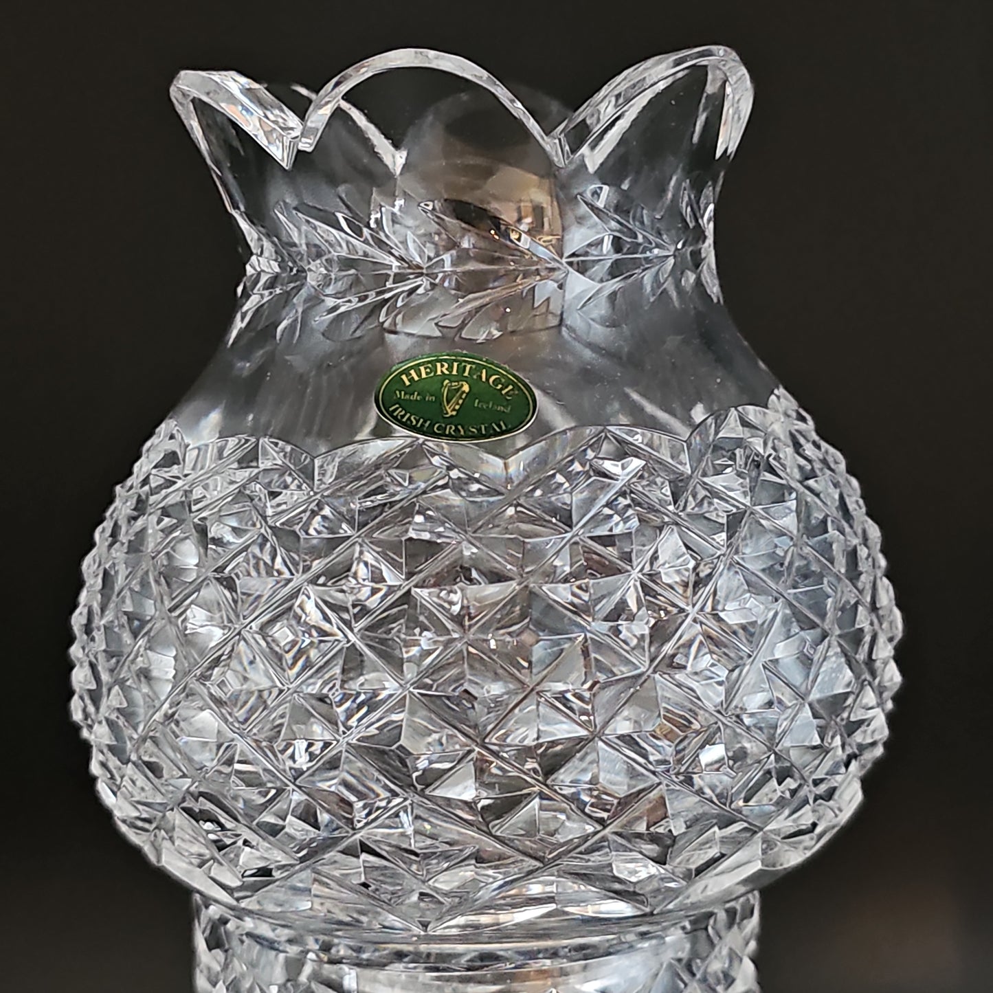 Heritage Irish Crystal Scalloped Candle Lamp