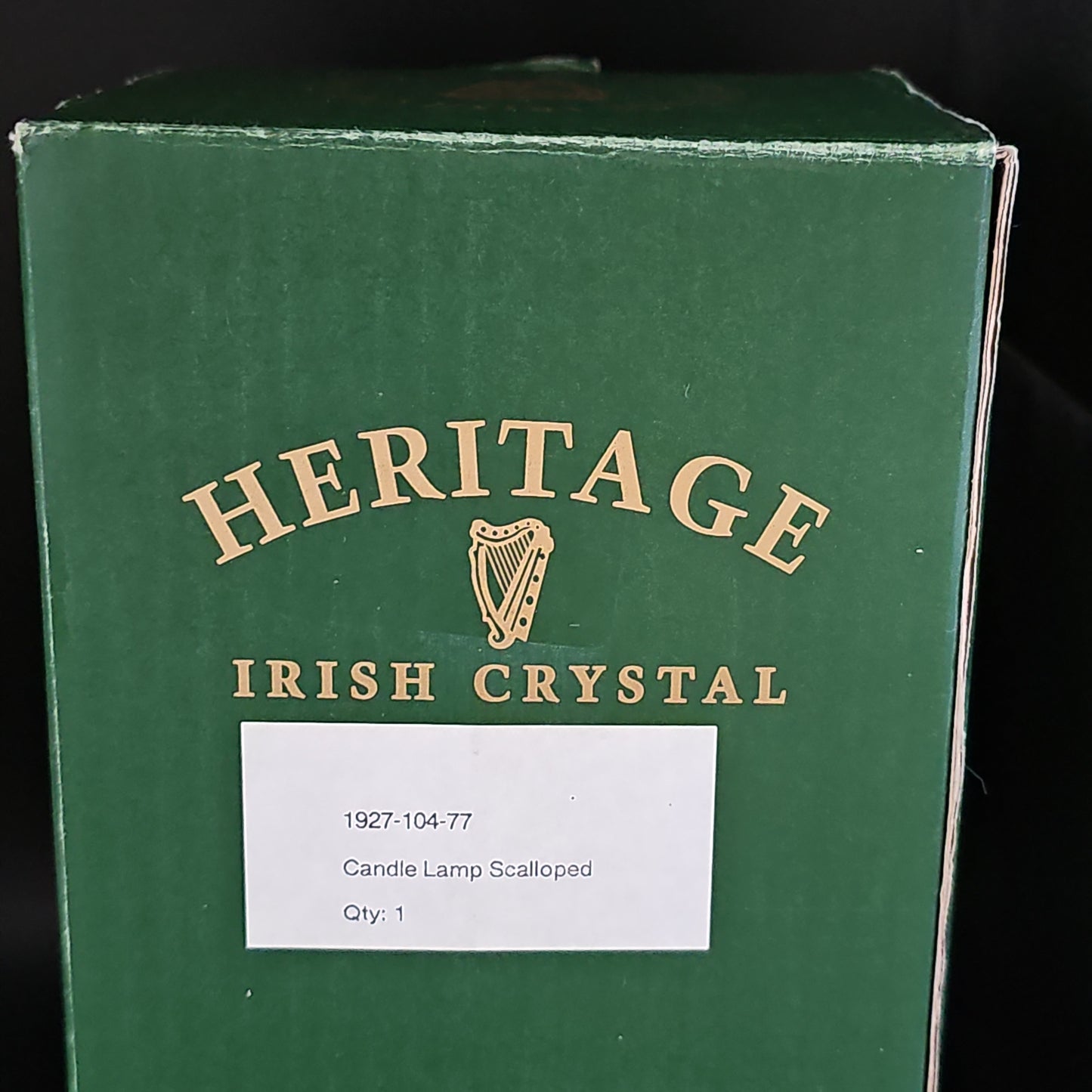 Heritage Irish Crystal Scalloped Candle Lamp