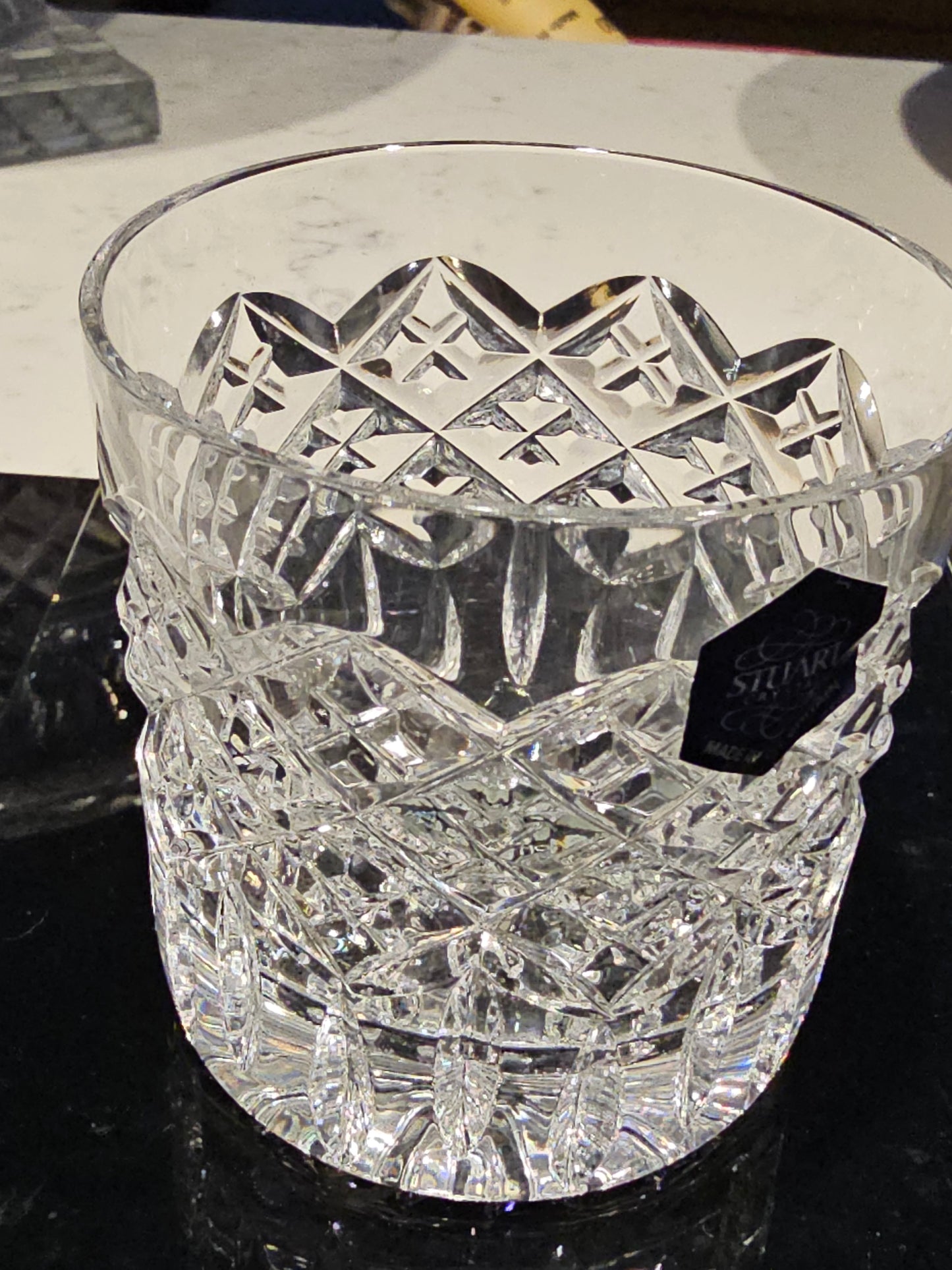 Stuart Crystal Blenheim pattern Crystal Whisky Tumblers. Boxed. 8oz (Copy) (Copy)