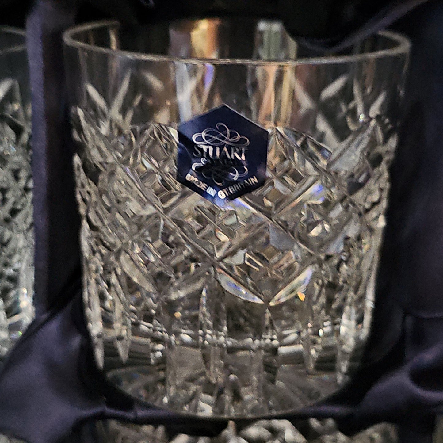 Stuart Crystal Blenheim pattern Crystal Whisky Tumblers. Boxed. 8oz (Copy) (Copy)