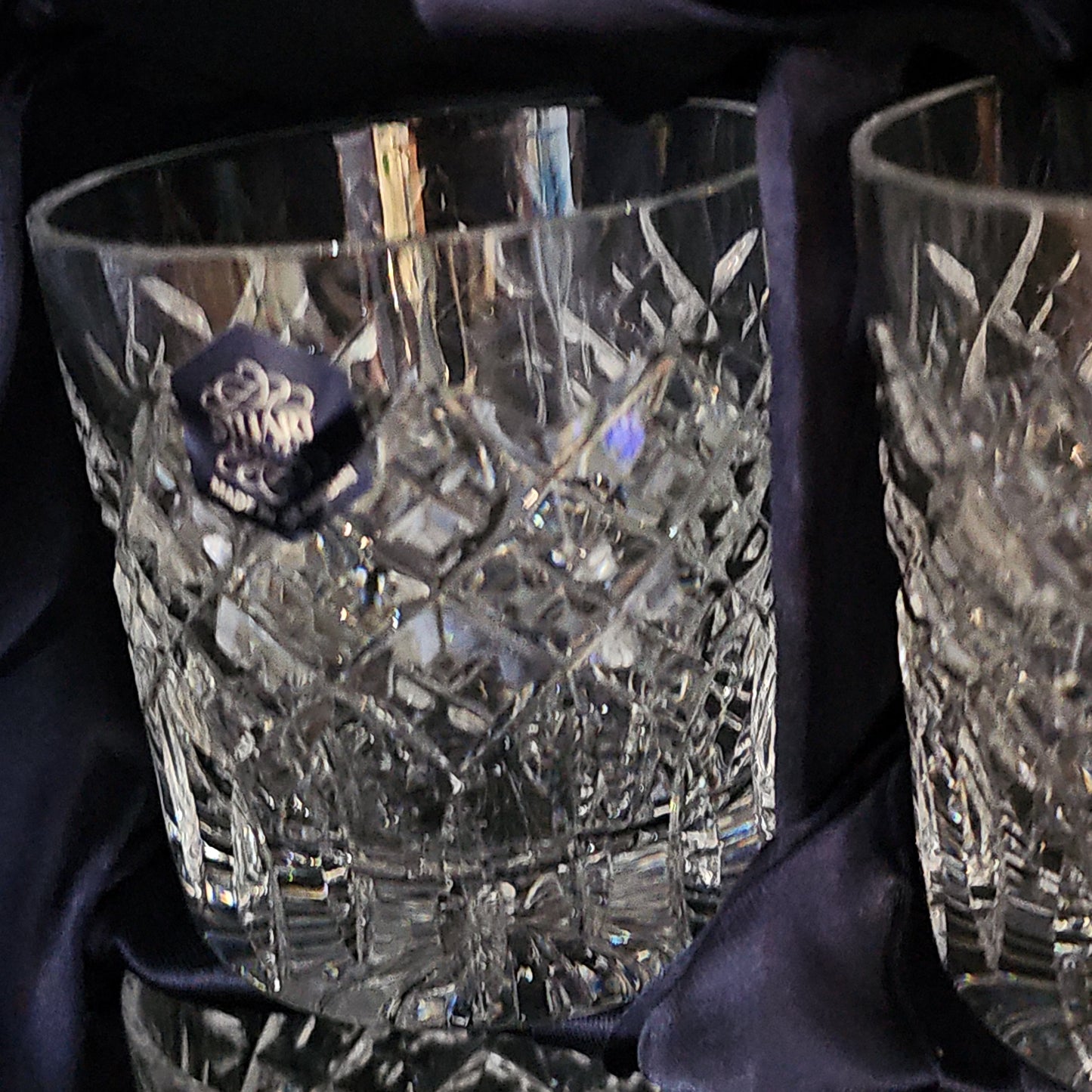 Stuart Crystal Blenheim pattern Crystal Whisky Tumblers. Boxed. 8oz (Copy) (Copy)