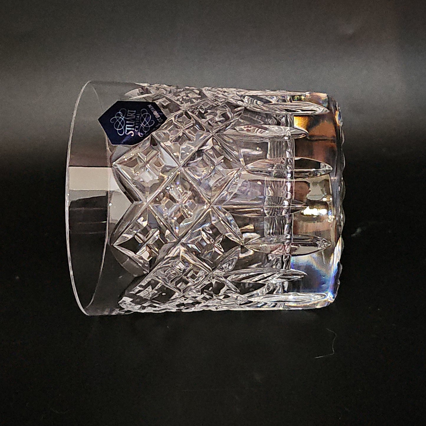 Stuart Crystal Blenheim pattern Crystal Whisky Tumblers. Boxed. 8oz (Copy) (Copy)