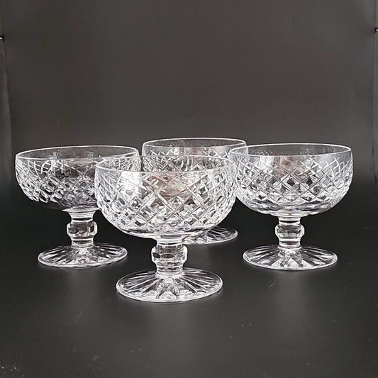 Waterford Crystal Boyne Pattern set of 4 Crystal dessert or starter bowls.