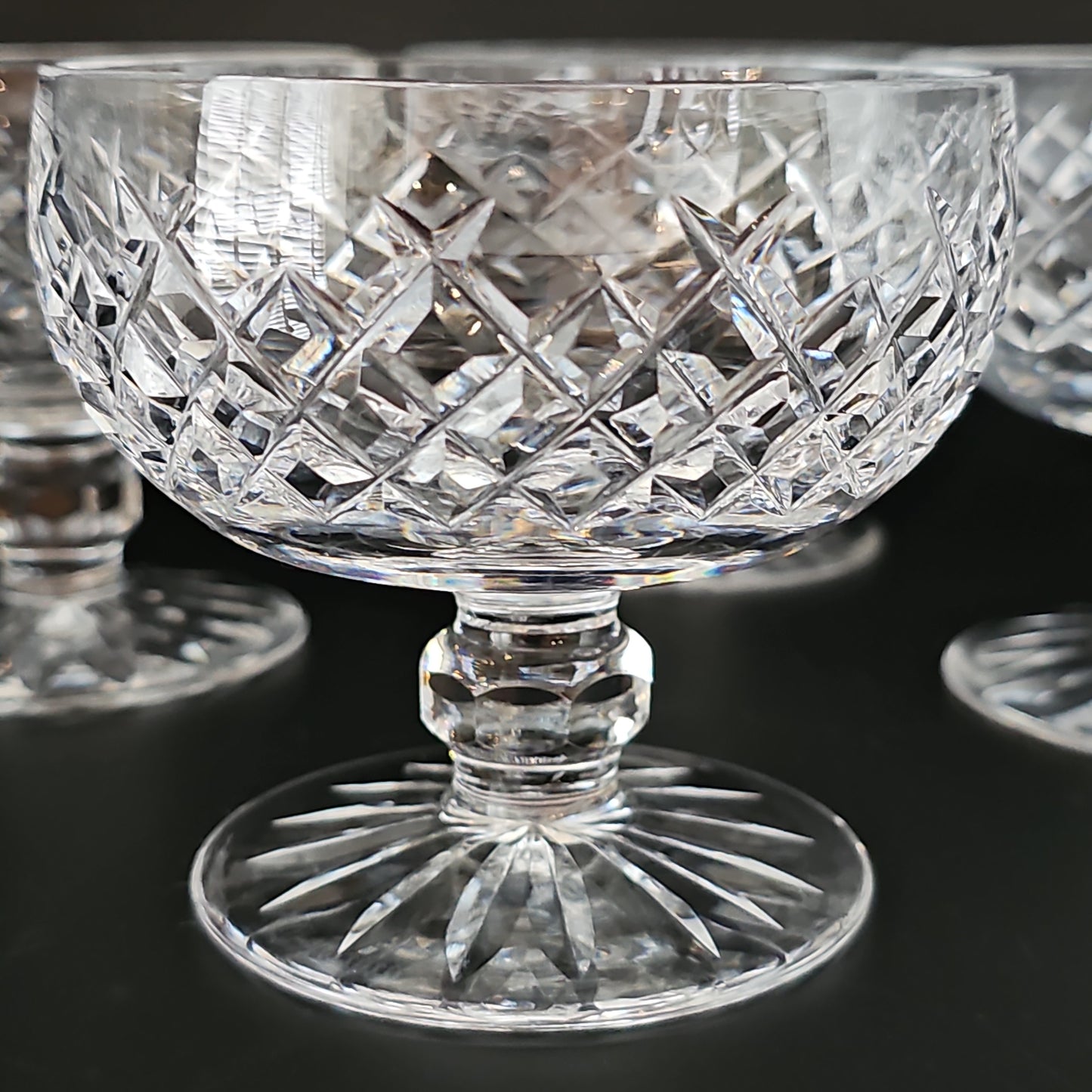 Waterford Crystal Boyne Pattern set of 4 Crystal dessert or starter bowls.