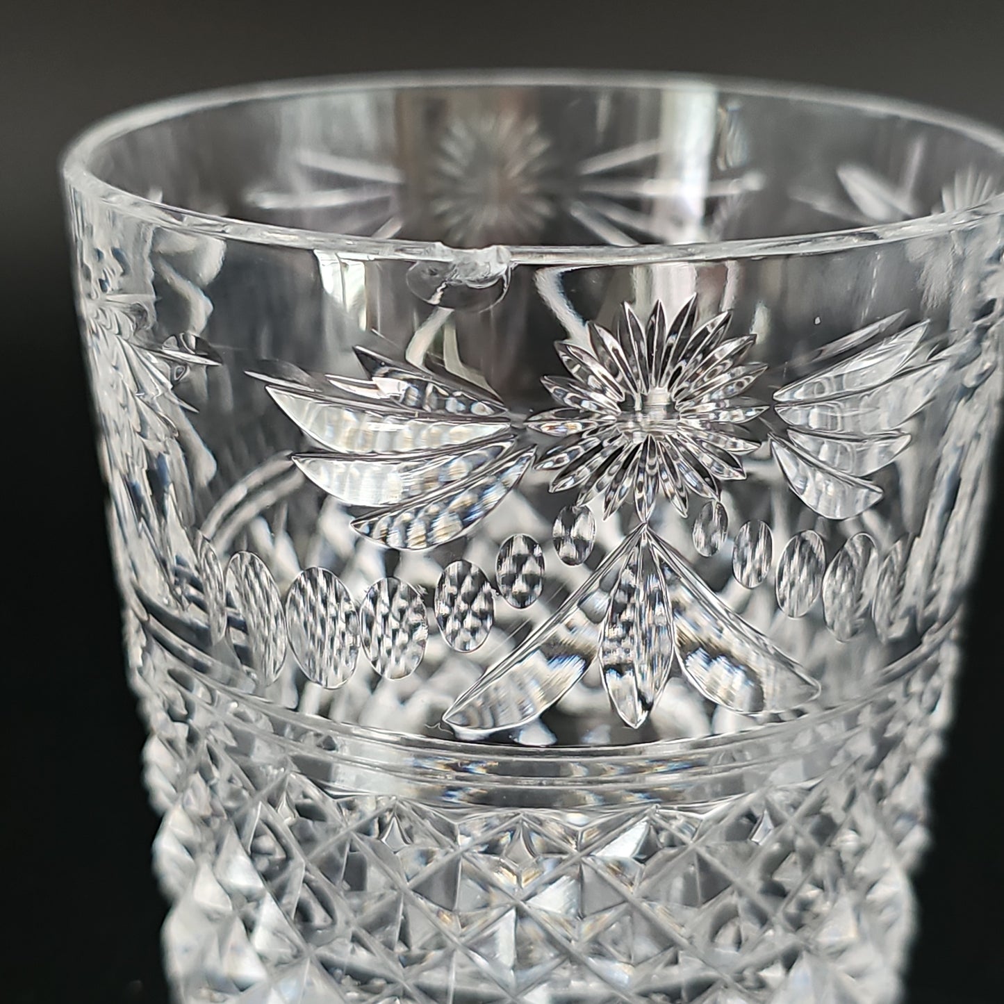 Stuart Crystal Beaconsfield Pattern single Tumbler. 10oz