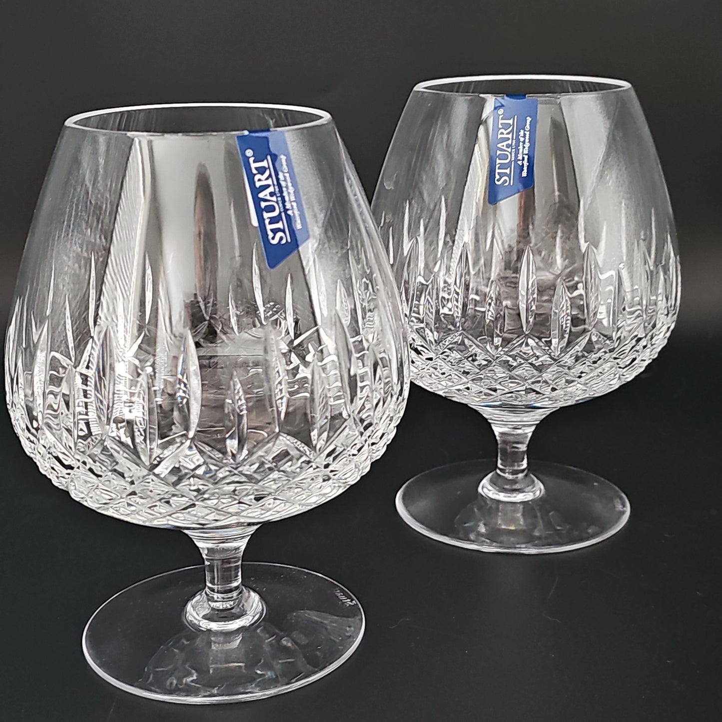 Pair of Stuart Crystal Madison Large Brandy glasses. 20oz