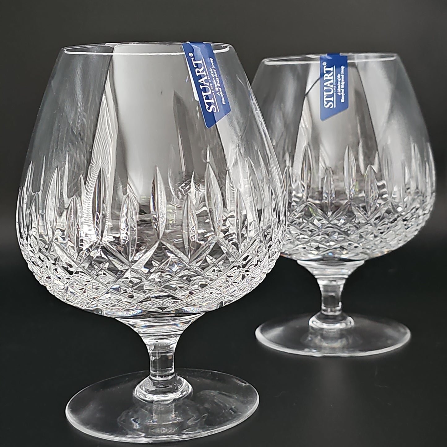 Pair of Stuart Crystal Madison Large Brandy glasses. 20oz