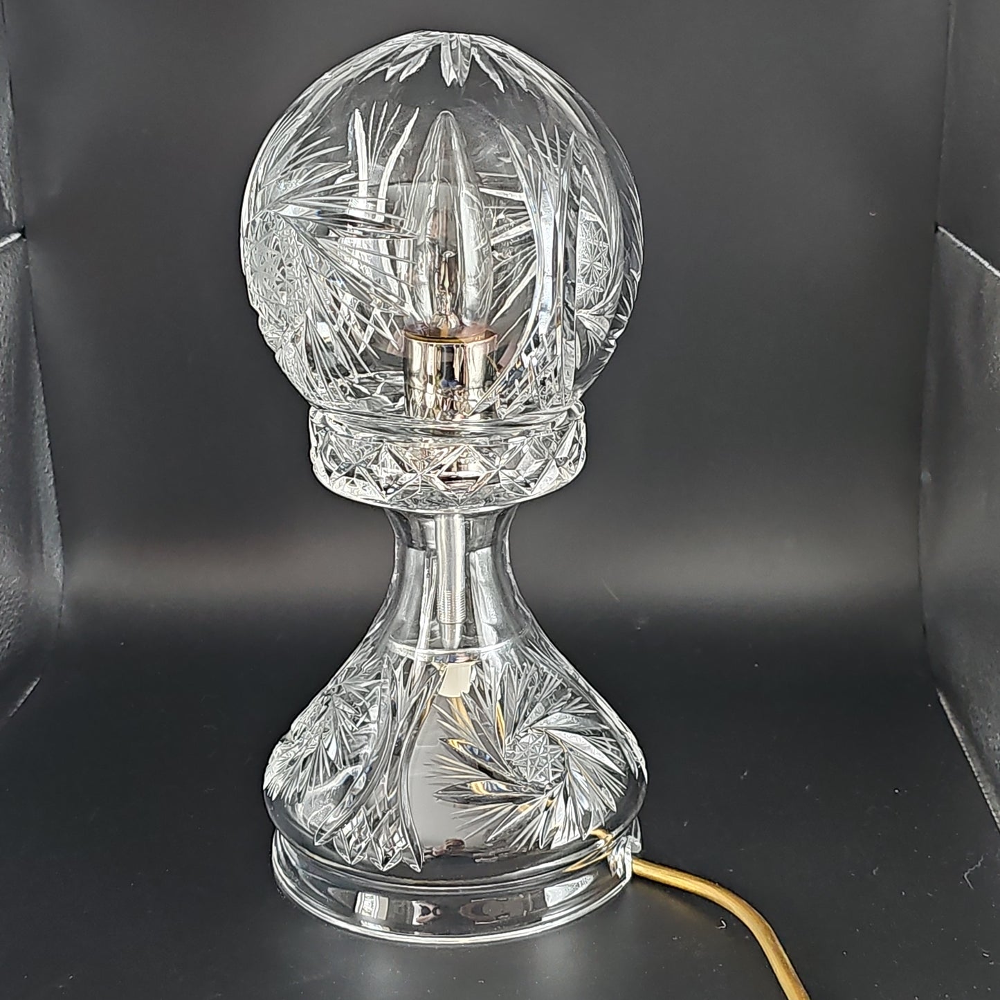 Vintage Crystal Table Lamp. 28cm