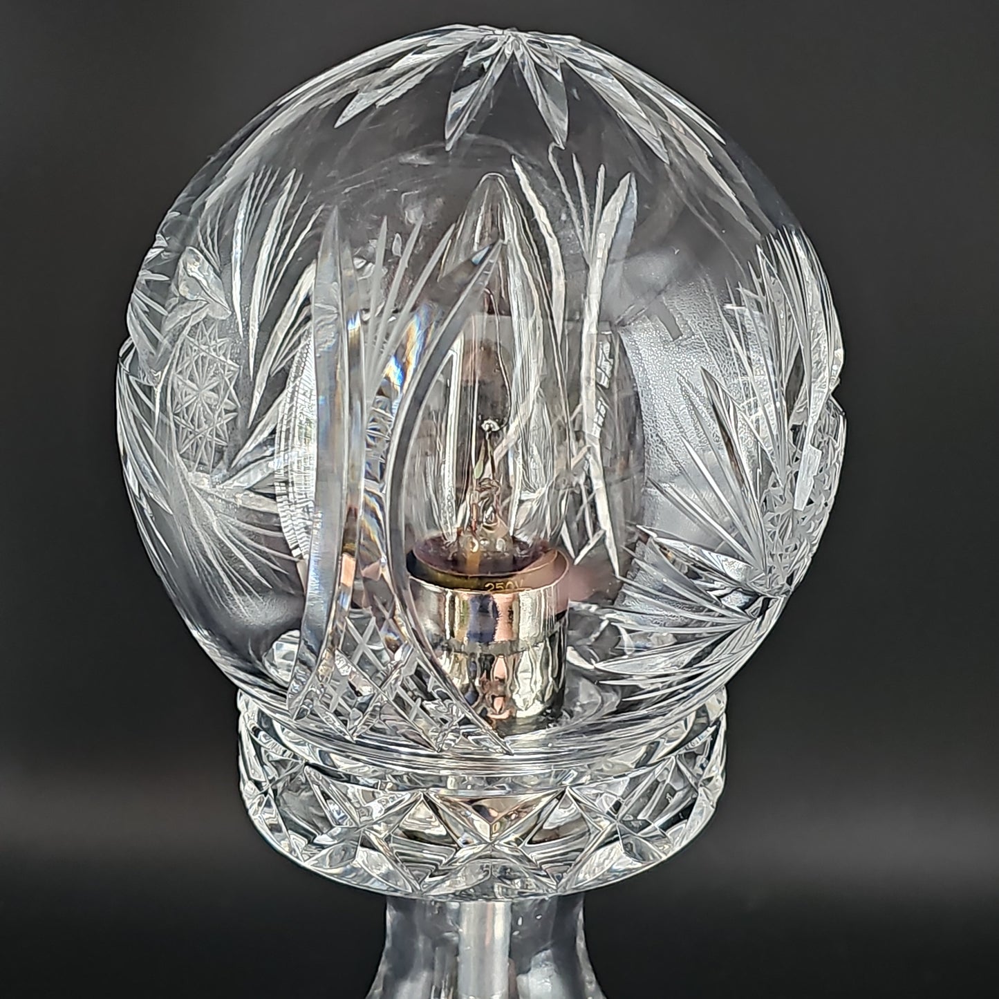 Vintage Crystal Table Lamp. 28cm