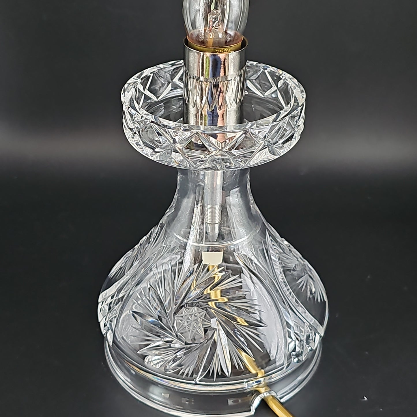 Vintage Crystal Table Lamp. 28cm