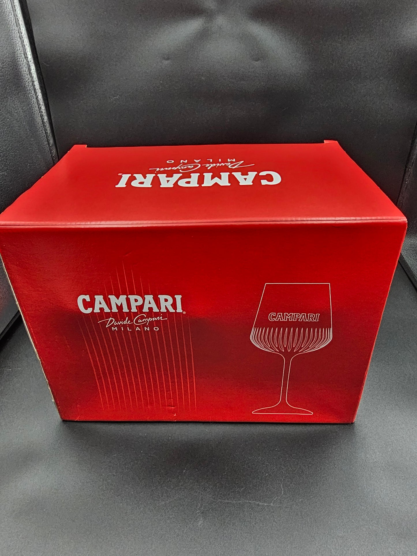 Campari Spritz Milano Glasses.SET OF 6! Ideal for Campari or Aperol Spritz. 490ml Brand New Boxed