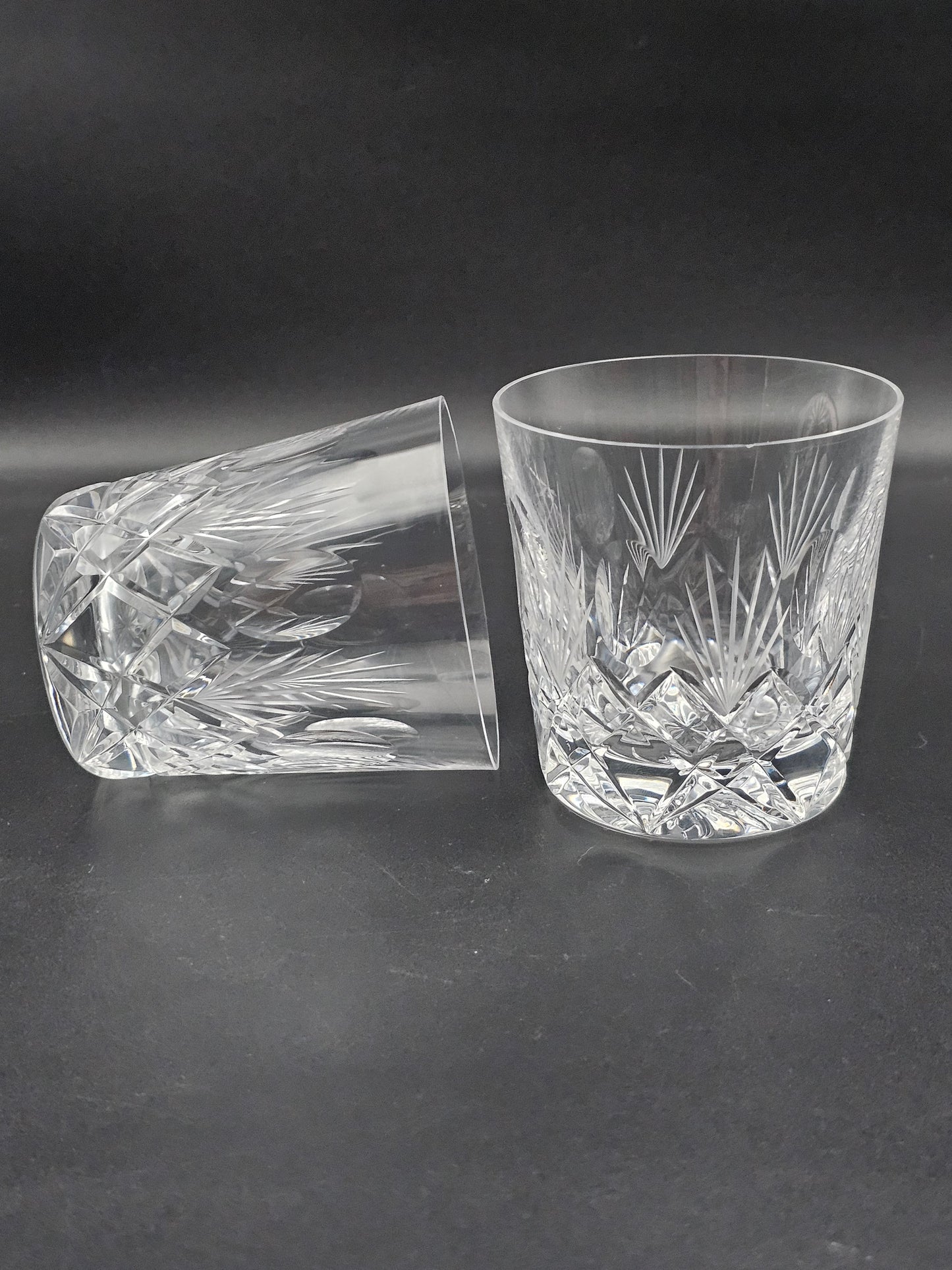 Beautiful pair of vintage Crystal tumblers 9oz 260ml