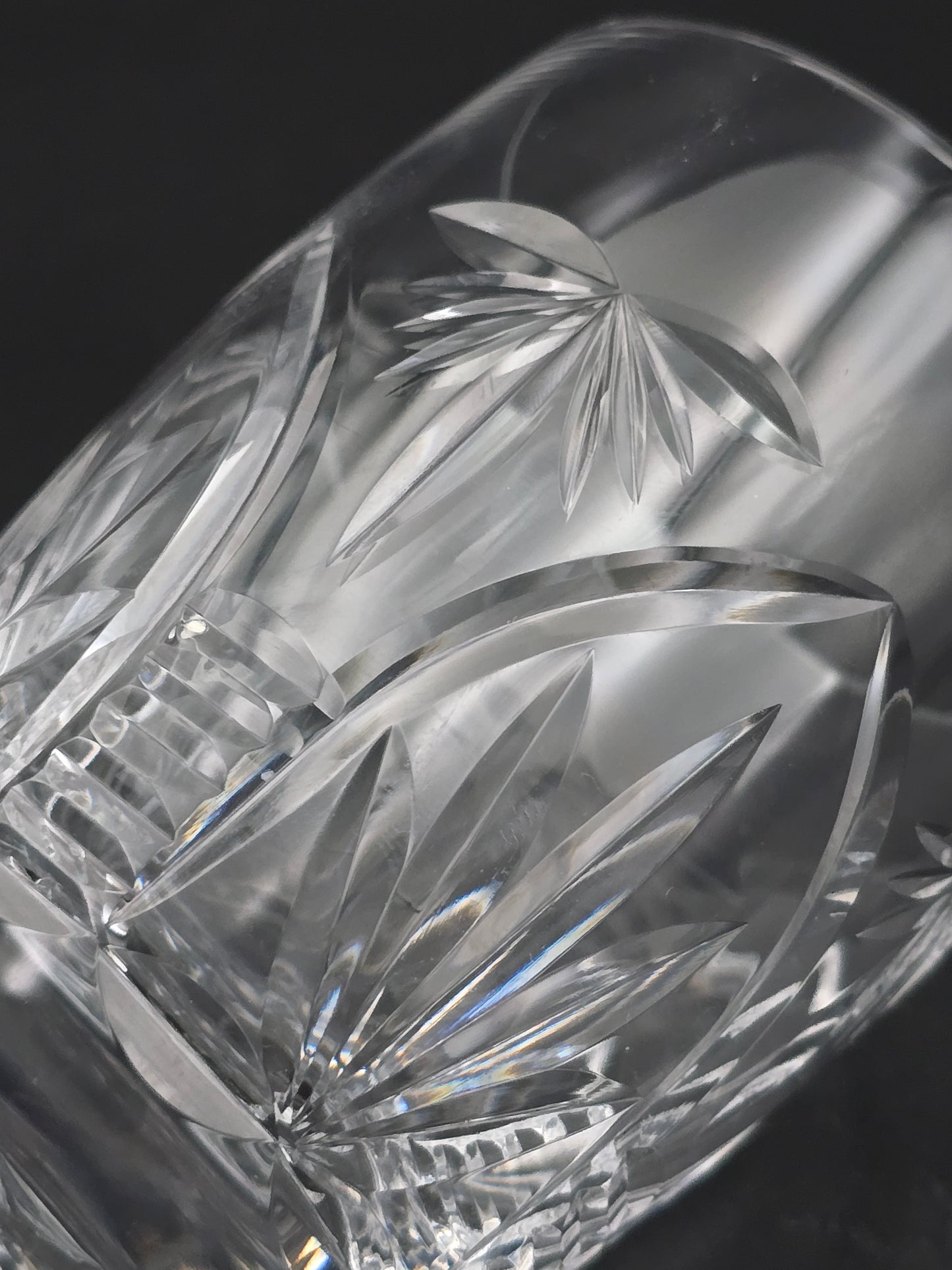 Set of 6 Webb Corbett Gothic Pattern Crystal tumblers. 10oz