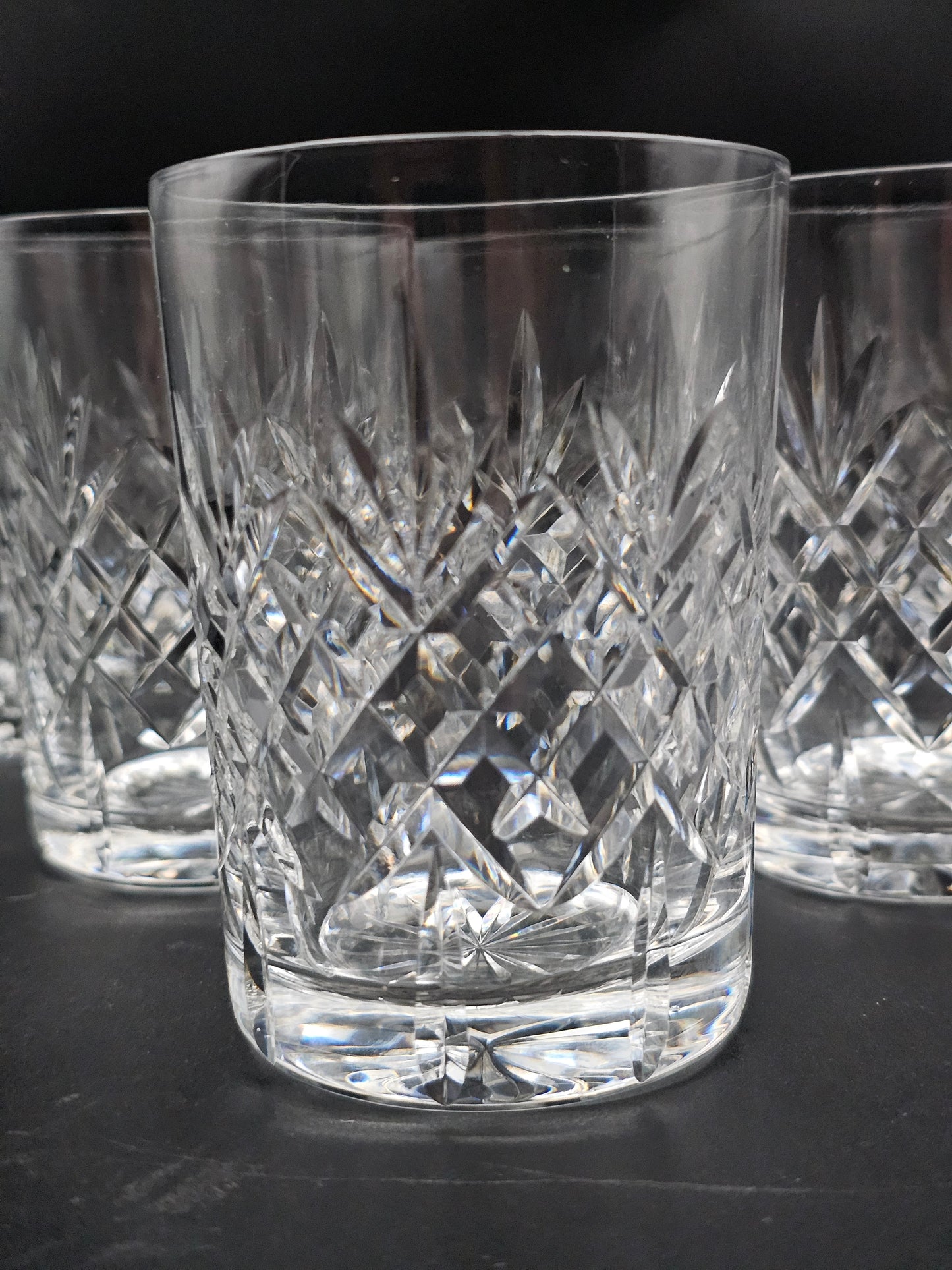 Set of 6 Beautiful Crystal Tumbler Glasses 300ml