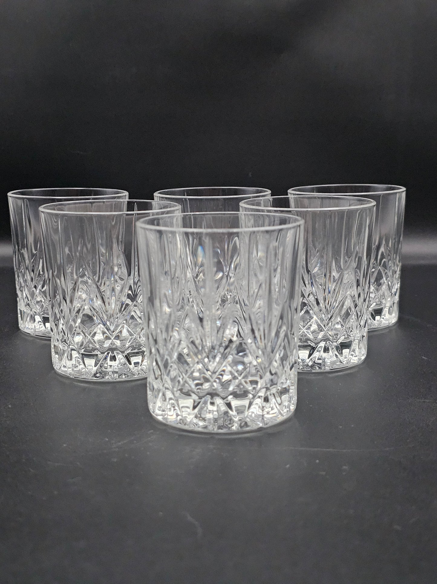 Set of 6 Crystal Whisky Tumblers 7oz