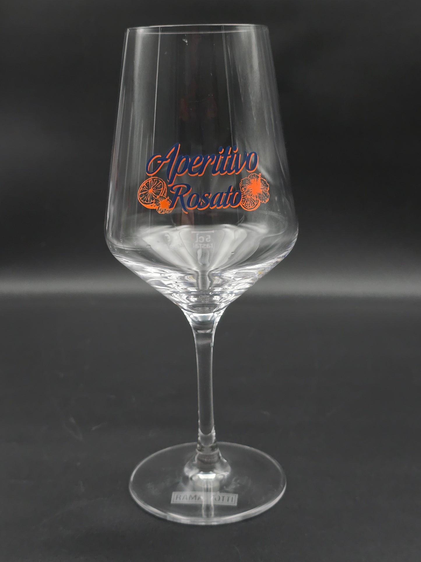 Set of 6 Ramazzotti Aperitivo Rosato Crystal Glasses. 550ml 22.5cm tall.