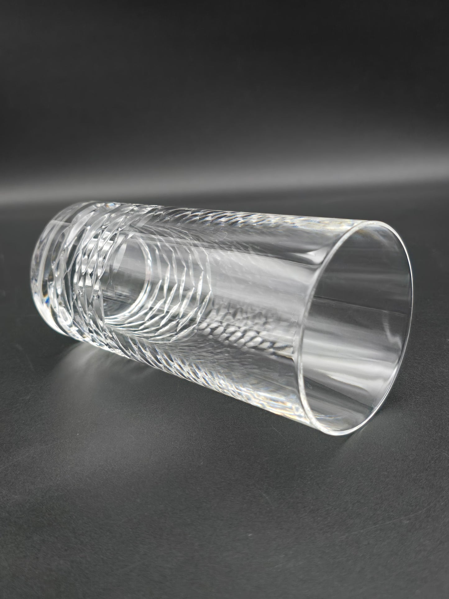 Set of 6 Edinburgh Crystal Portee Pattern Hi Ball Tumblers  375ml 14.5cm tall