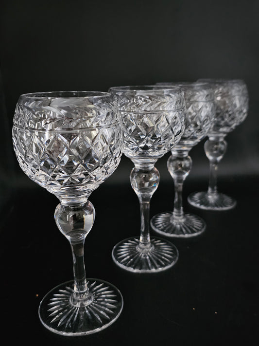 Set of 4 Crystal Wine Goblets 175ml