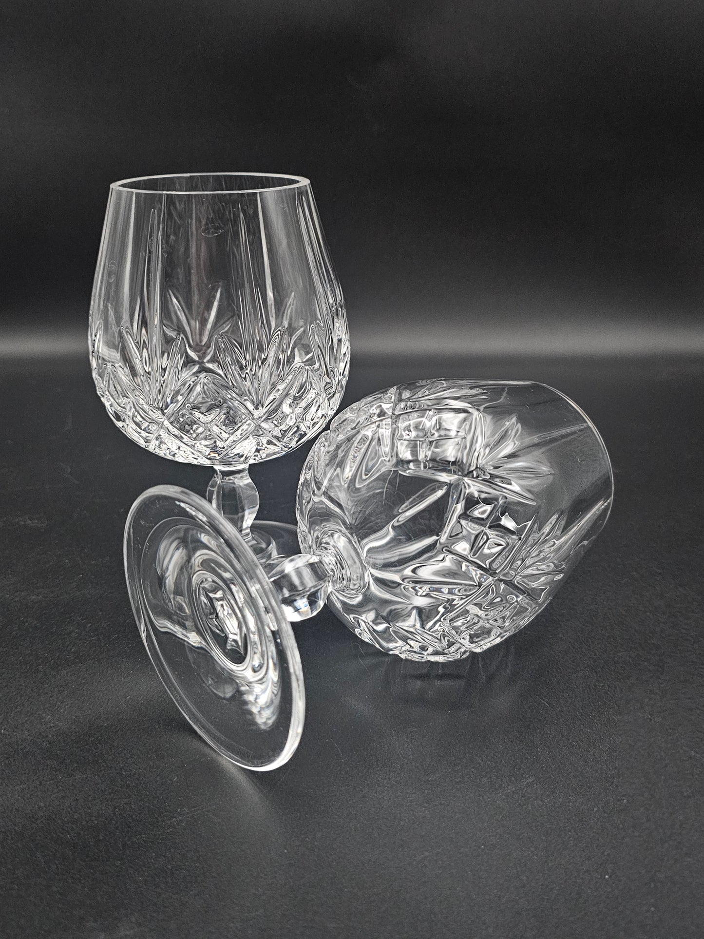 Pair of Crystal Brandy Glasses 12oz