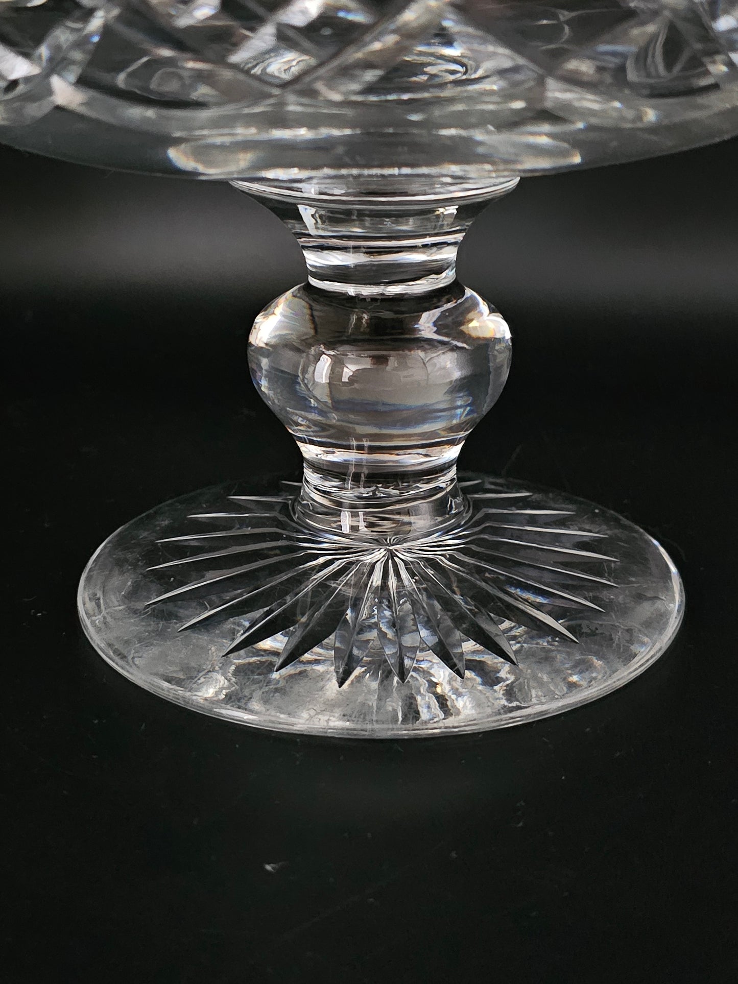 Vintage Crystal Footed Pedestal Bowl. 8.5"